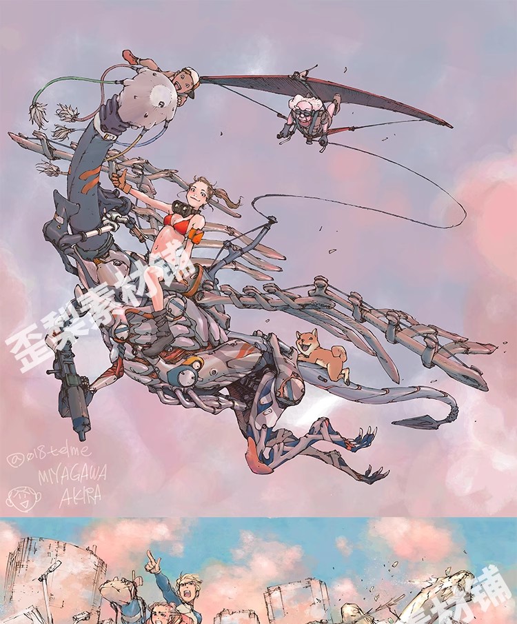 图片[2]-131张，线条大师 Akira Miyagawa绘画 插画线稿草稿等美术电子图片参考-美肚杀分享