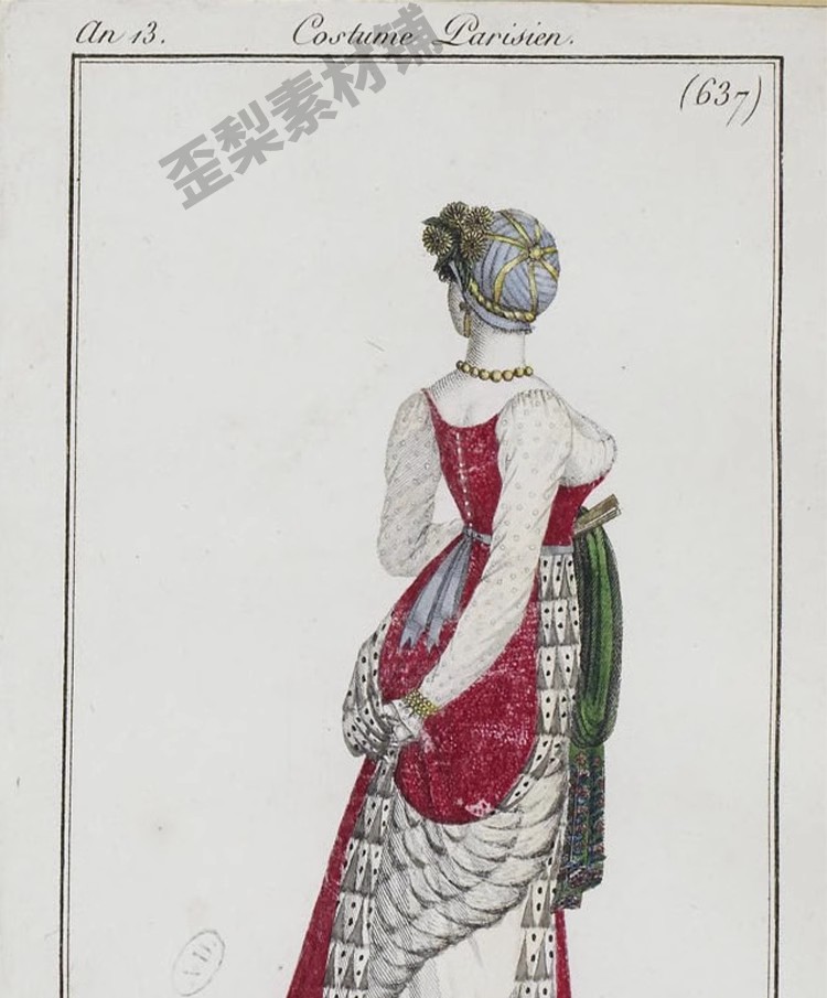 图片[2]-120幅，FashionPlates1804-1805欧美时装手账电子版图片素材junk journal-美肚杀分享