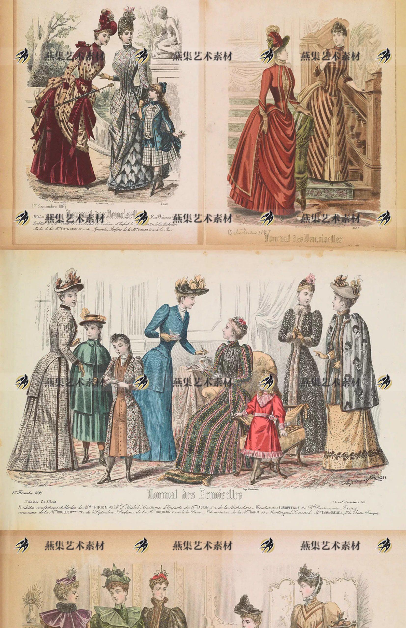 图片[4]-271幅，18至19世纪欧美时尚服饰欧洲复古服装参考临摹资料电子图手账素材-美肚杀分享