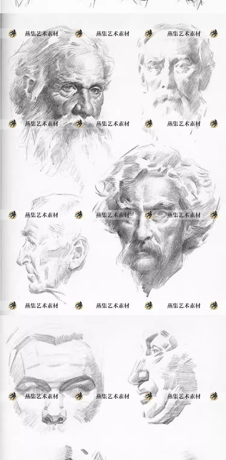 图片[4]-141幅，安德鲁 路米斯Andrew Loomis人物头像素描画法初学基础电子图素材-美肚杀分享