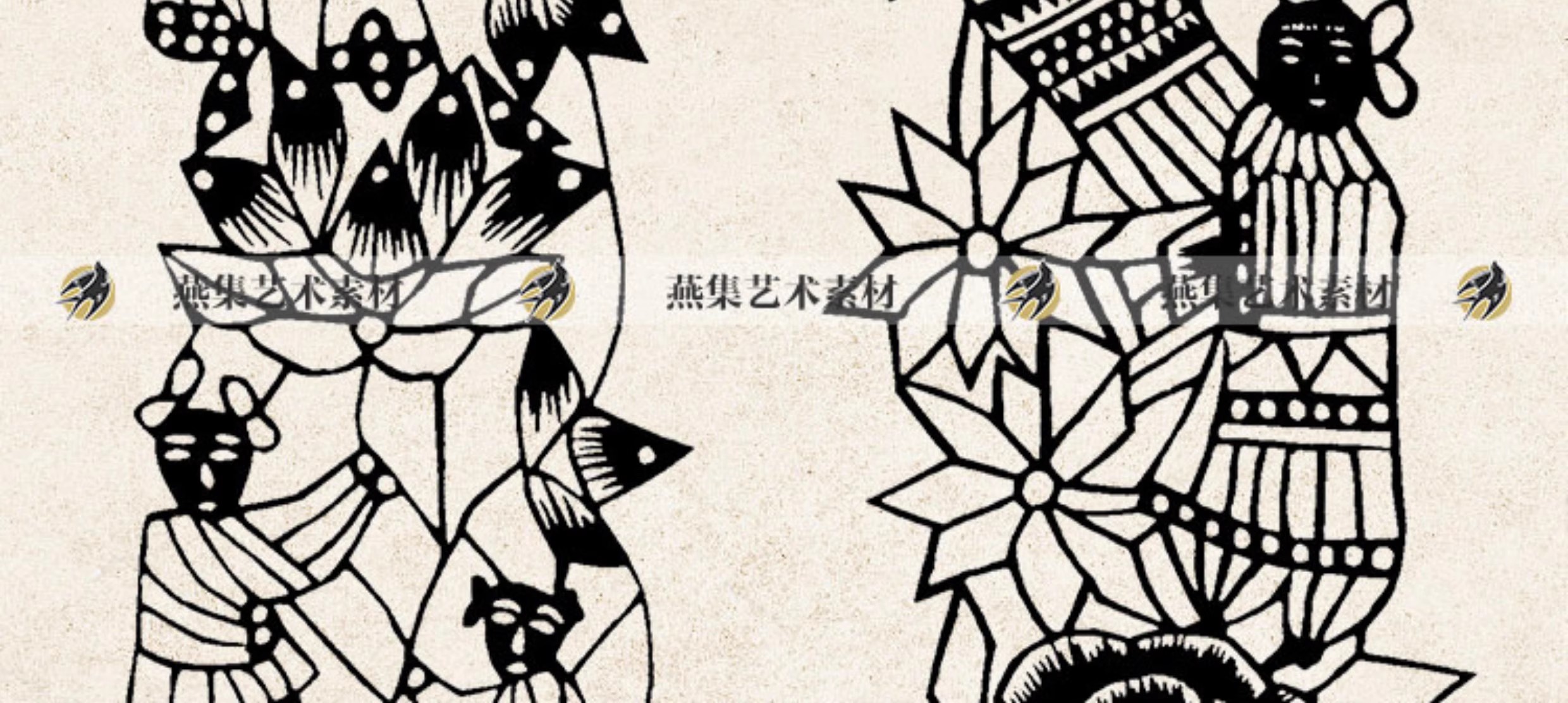 图片[3]-3797幅，中国风传统民间剪纸手工刻纸图样图案非遗文化AI矢量PNG设计素材-美肚杀分享