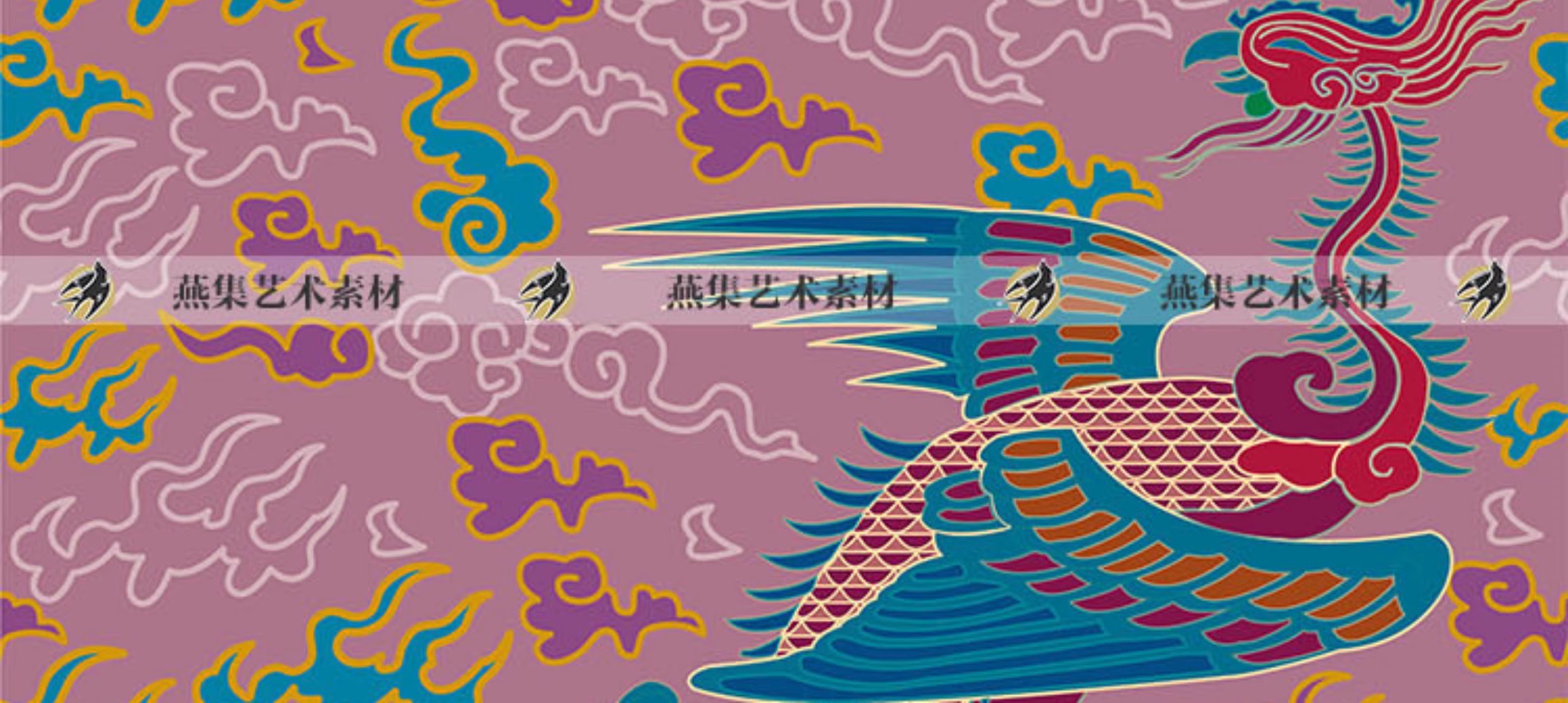 图片[3]-79幅，中国风古典中式民间民族复古传统无缝花纹背景包装底纹AI矢量素材-美肚杀分享