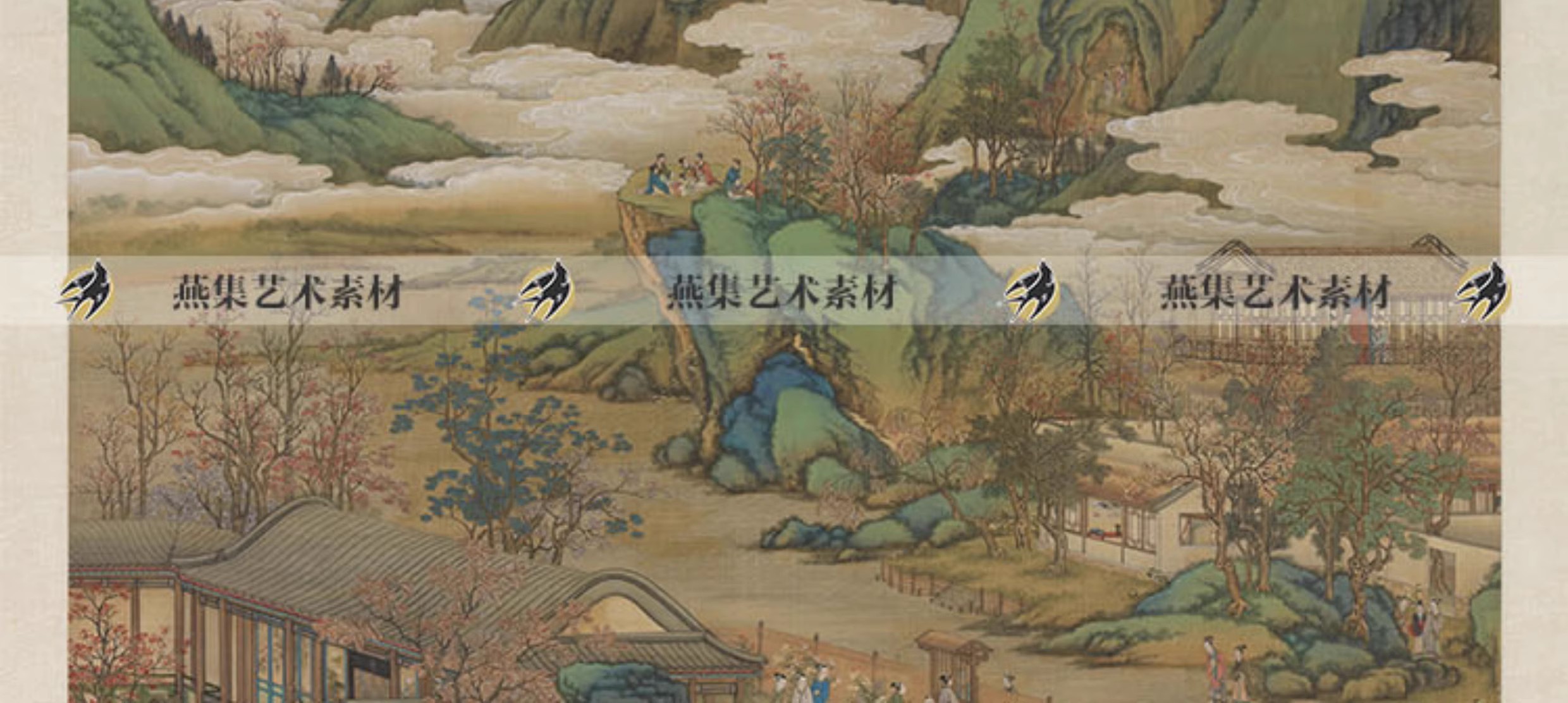 图片[3]-12幅，十二月令图古代民俗风俗端午龙舟赛时令节气绘画工笔画大图片素材-美肚杀分享