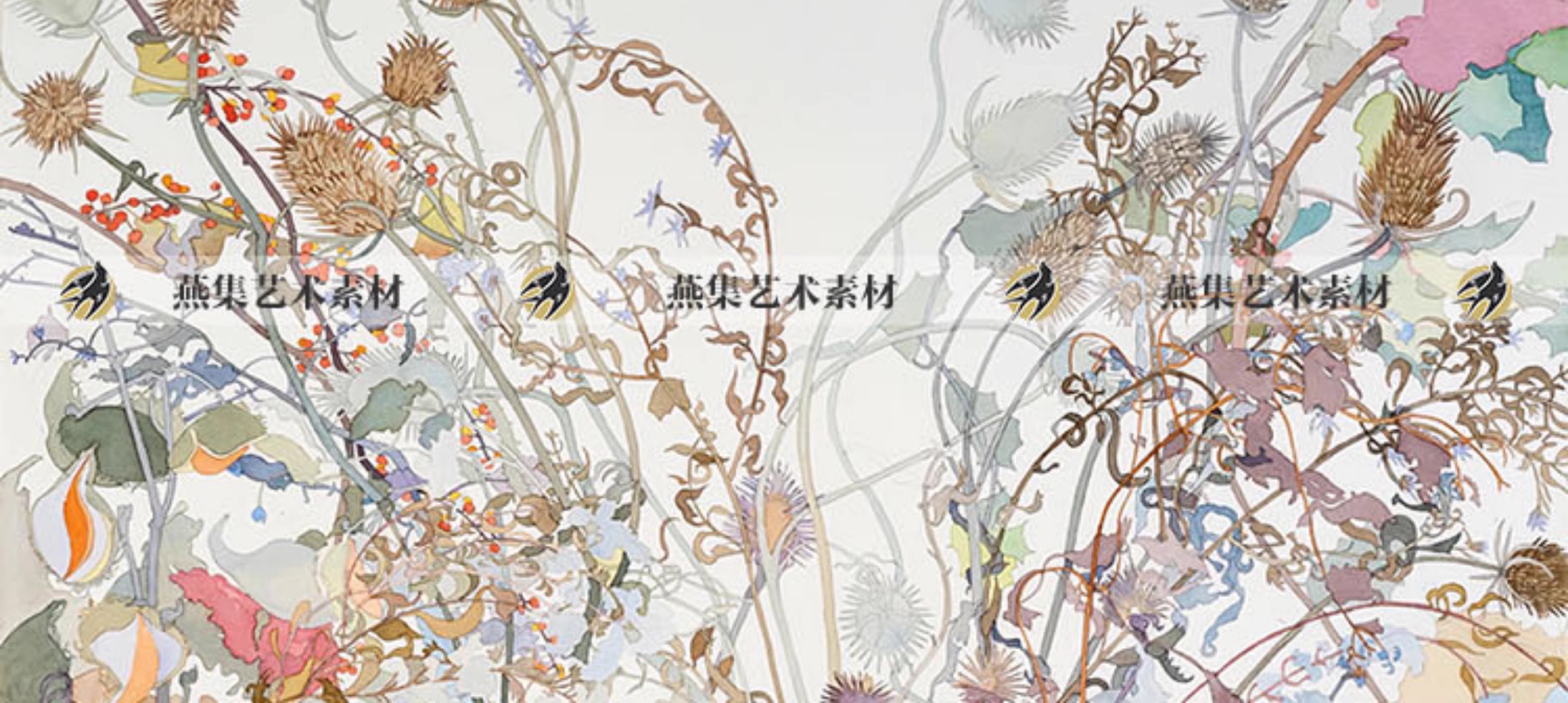 图片[3]-100幅，Joan Becker水彩作品集人物花卉100张电子版图片水彩插画临摹素材-美肚杀分享