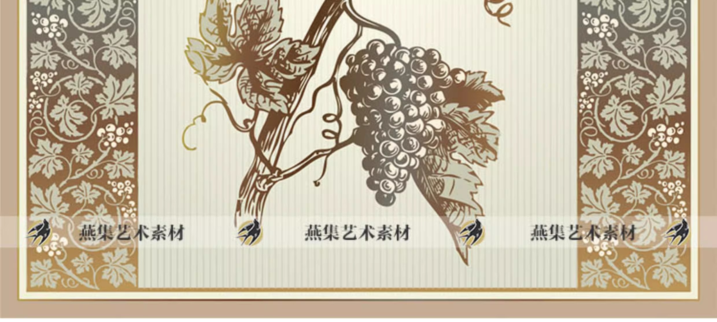 图片[5]-4款，矢量复古典欧式手绘花纹花边角丝框吊牌标签矢量设计电子版素材-美肚杀分享
