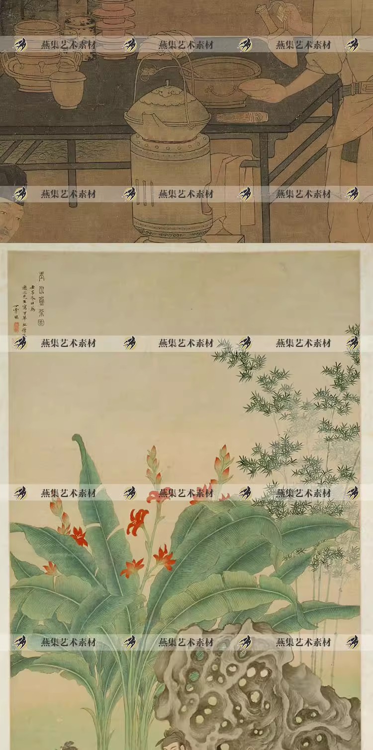 图片[5]-15幅，古人茶事茶道品茶国画图古代茶器茶具古画插图绘画图片电子版素材-美肚杀分享