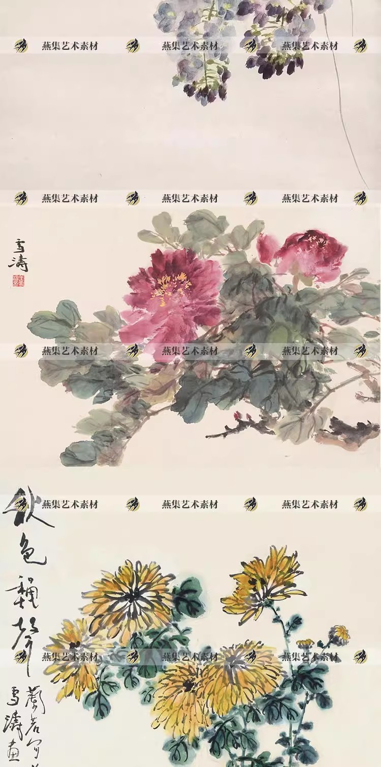 图片[5]-135幅，王雪涛国画绘画合集 写意画 没骨花鸟水墨临摹参考电子版图片素材-美肚杀分享
