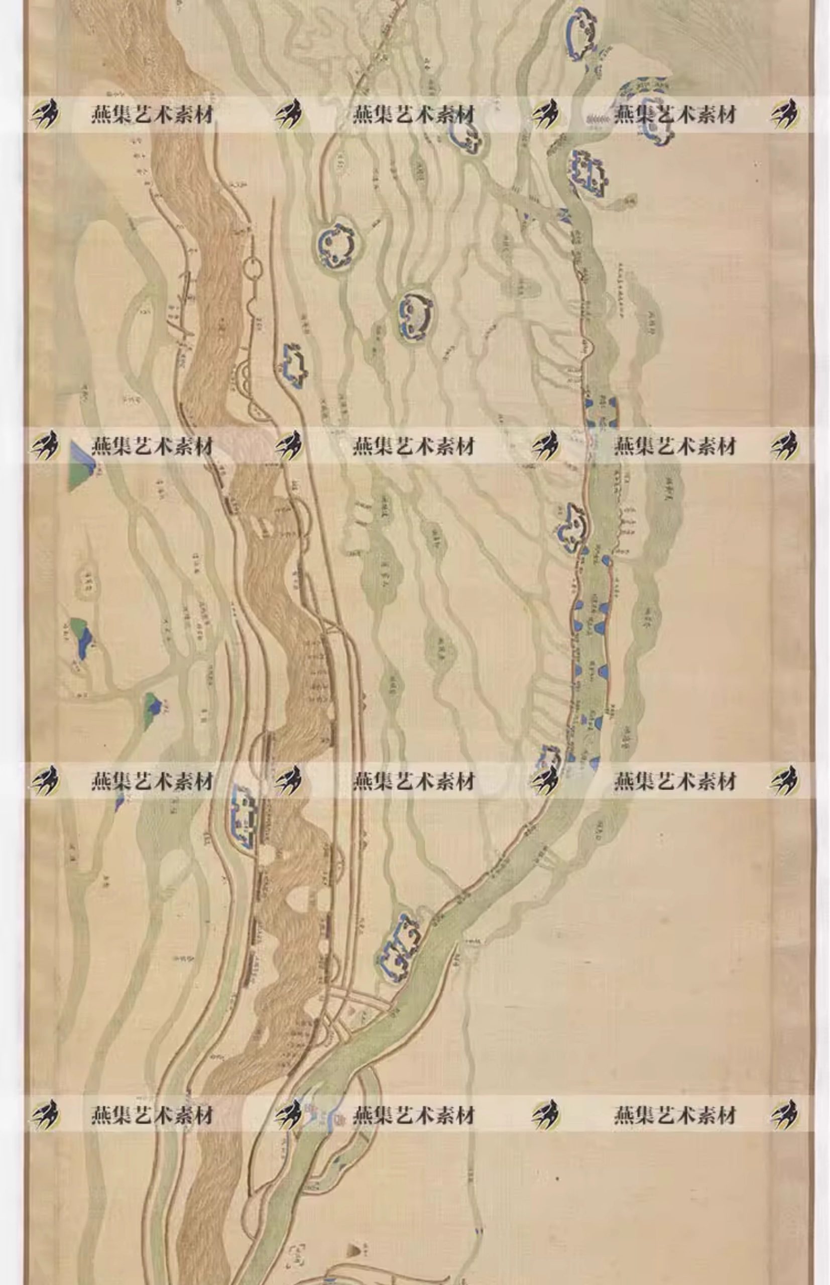 图片[4]-清代大运河地图古代老地域隋唐水路舆图参考资料高清电子图片素材-美肚杀分享