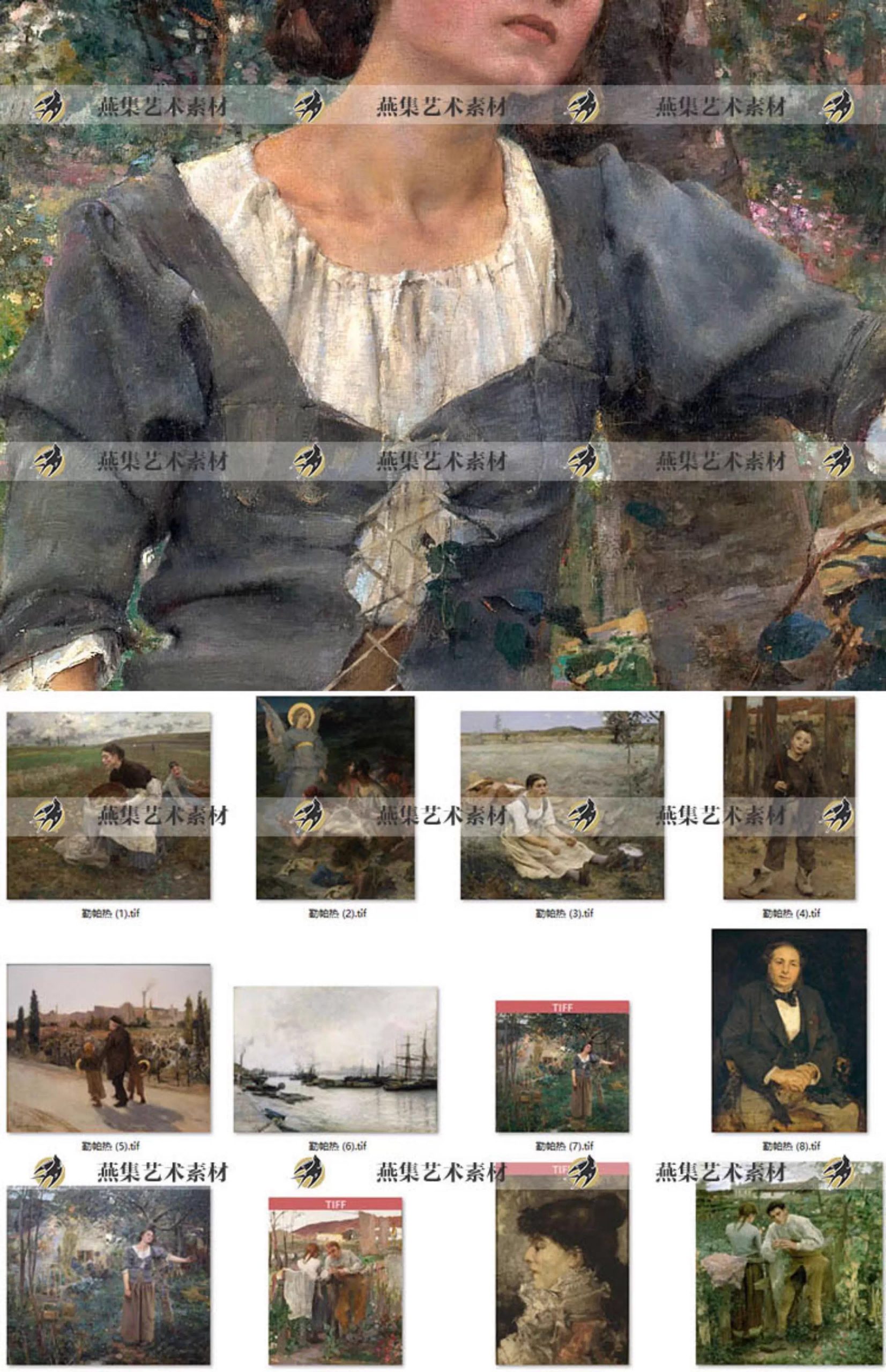 图片[5]-33幅，勒帕热Jules Bastien-Lepage油画合集人物风景静物画芯电子图素材-美肚杀分享