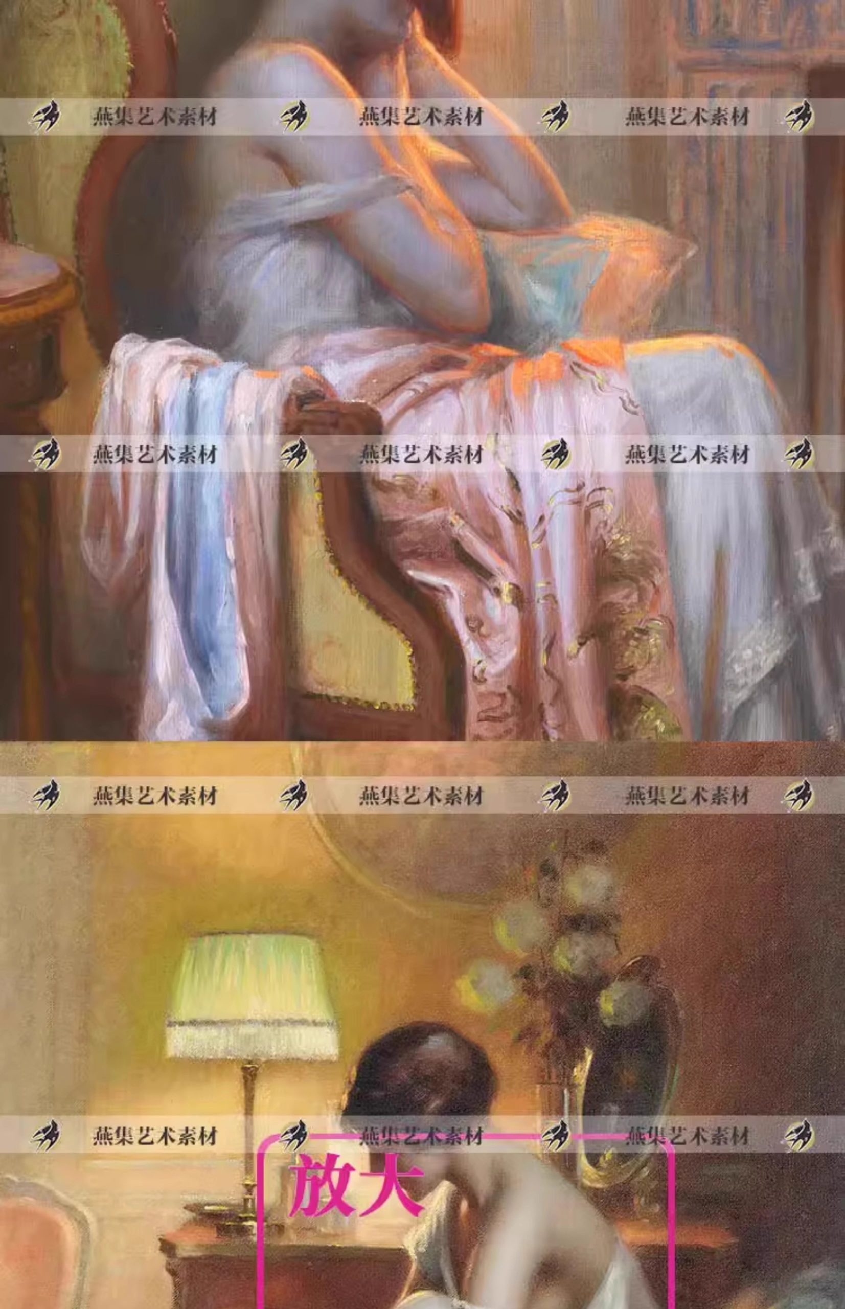 图片[4]-84幅，恩霍拉斯Delphin Enjolras油画作品女性人物人体绘画临摹图片素材-美肚杀分享