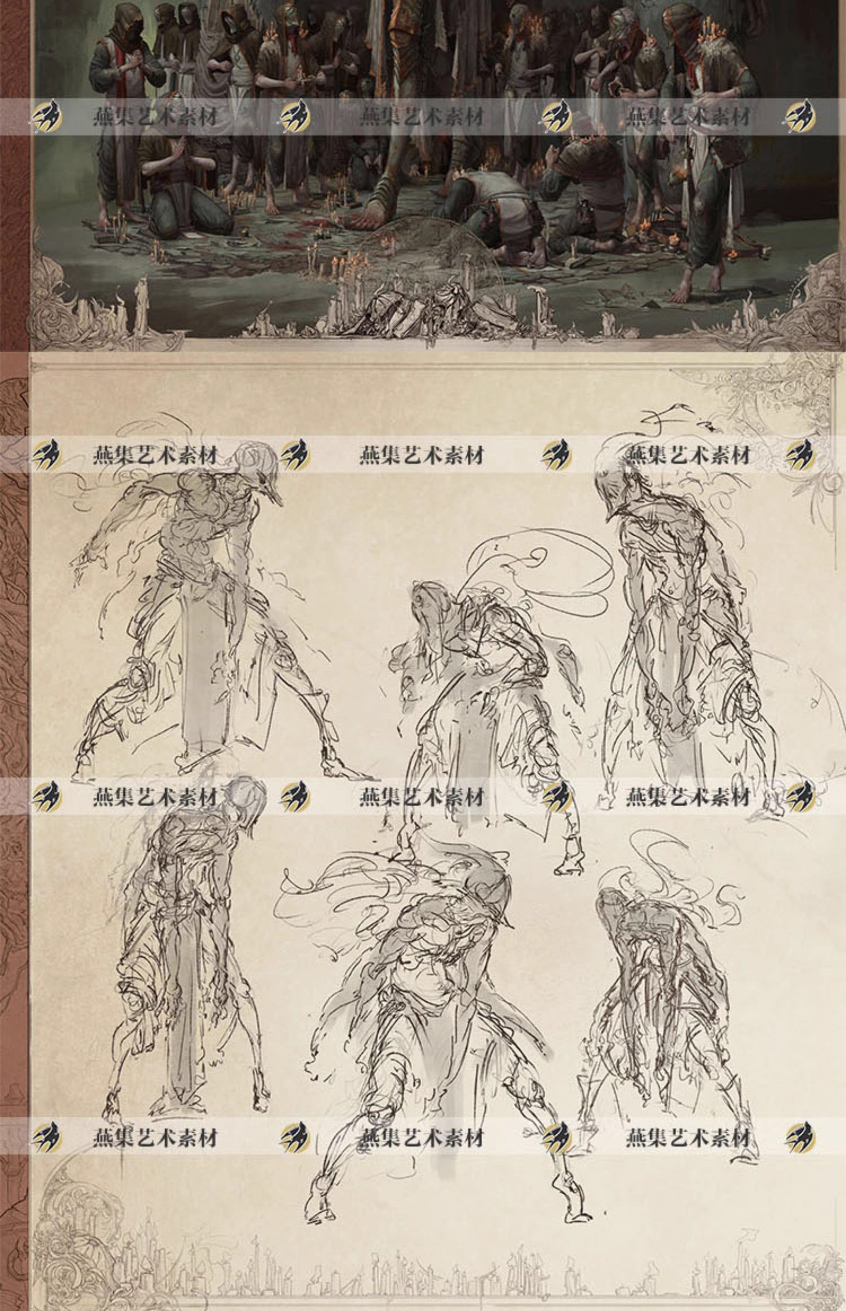 图片[4]-225幅，Timofey Stepanov线稿手绘上色流程图原画 PS绘画笔刷psd高清素材-美肚杀分享