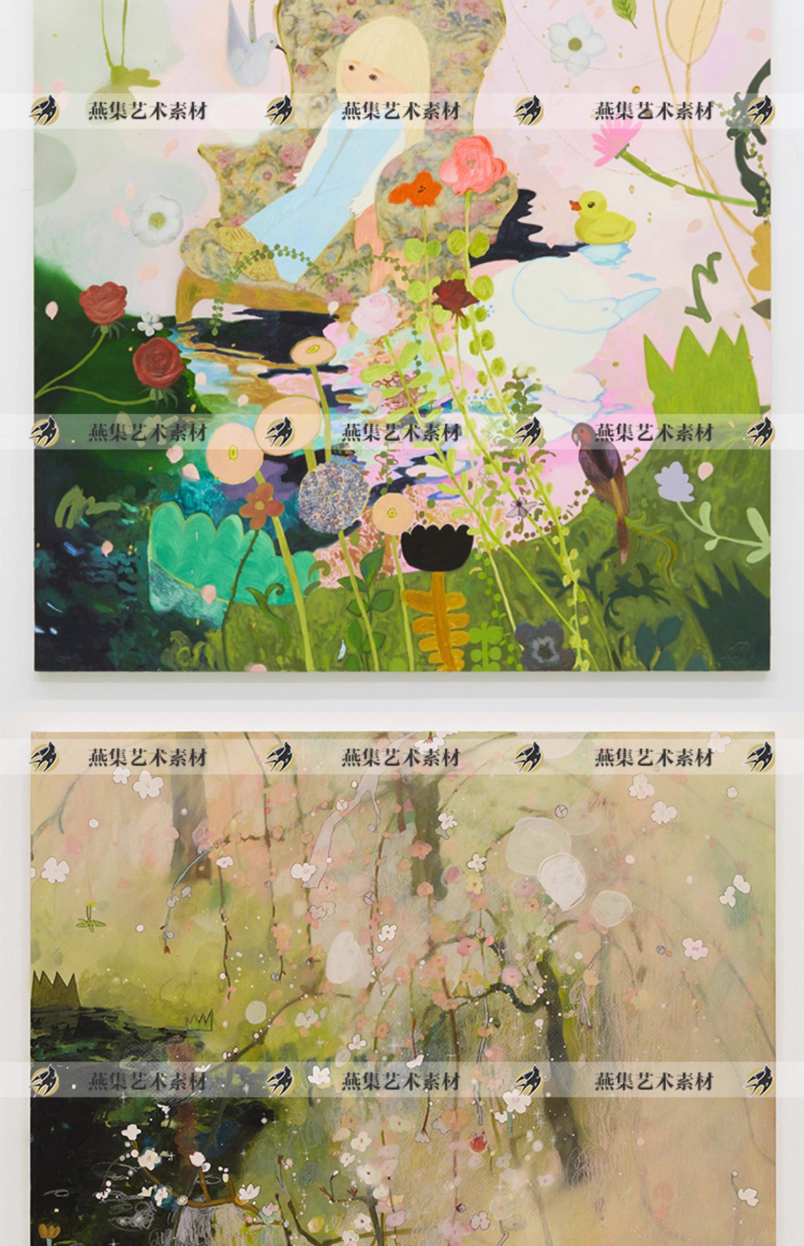 图片[4]-362幅，长井朋子日本唯美梦幻童话治愈甜美油画综合材料电子画集图片素材-美肚杀分享