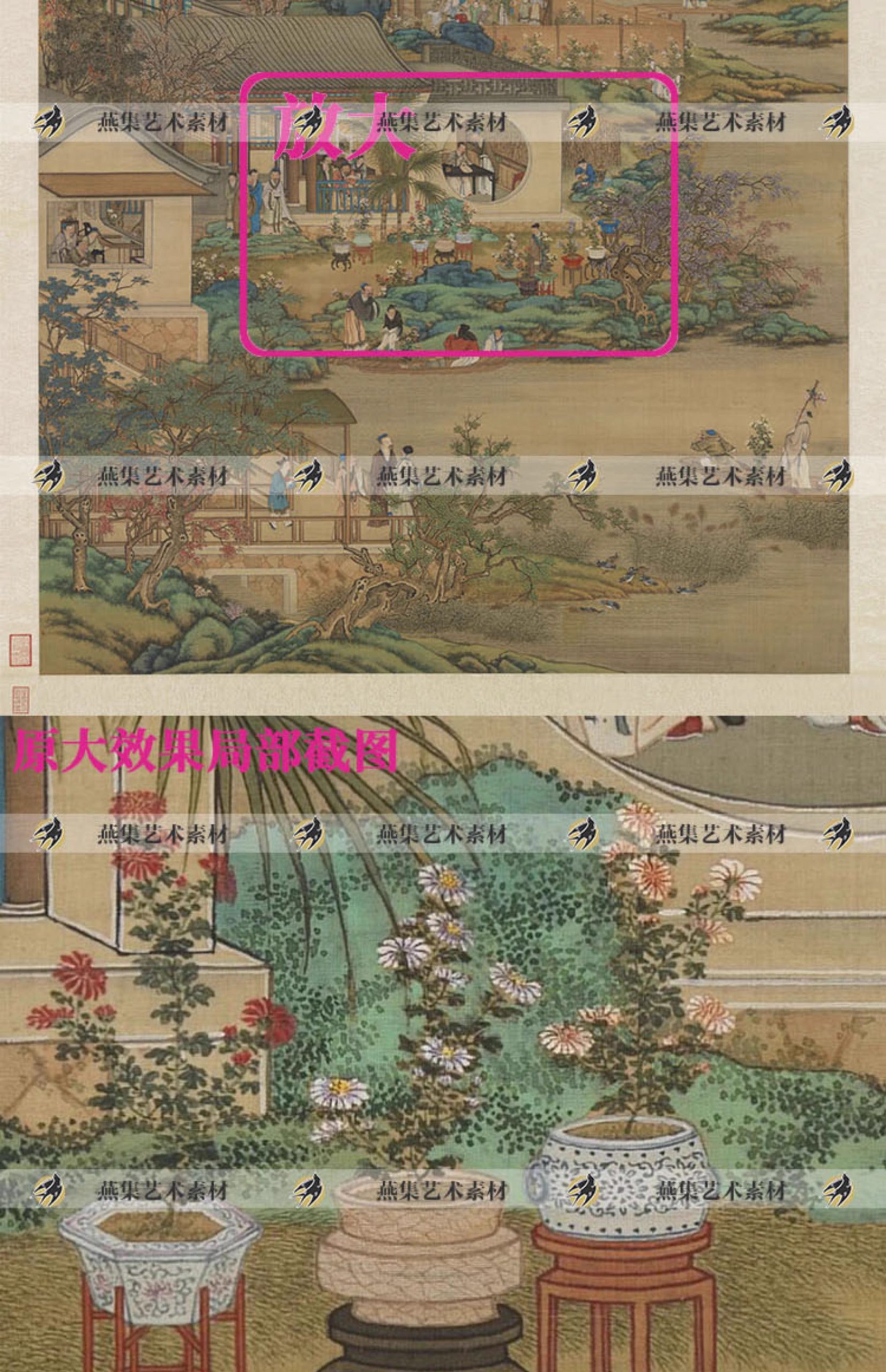 图片[4]-12幅，十二月令图古代民俗风俗端午龙舟赛时令节气绘画工笔画大图片素材-美肚杀分享