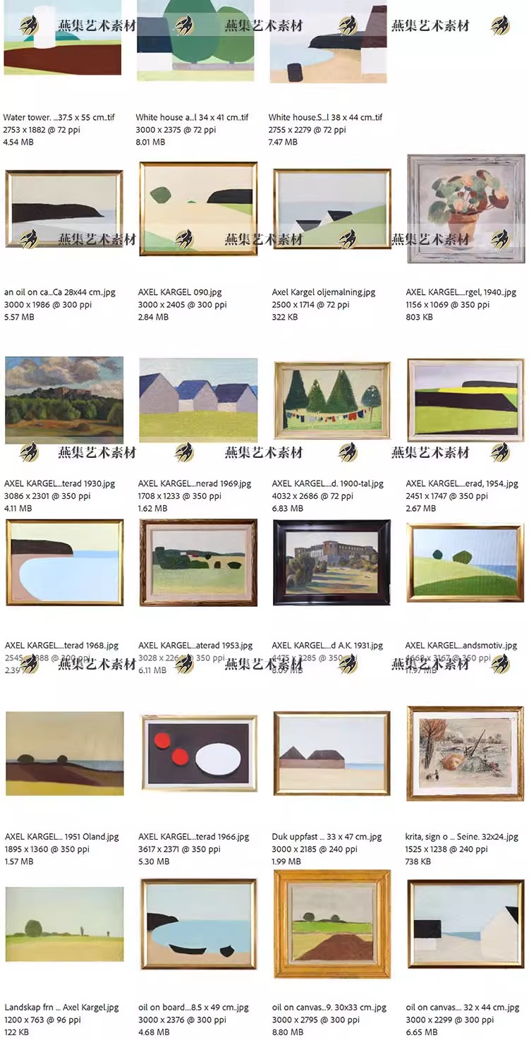 图片[6]-72幅，阿克塞尔卡格尔Axel Kargel油画作品 抽象极简几何装饰画电子素材-美肚杀分享