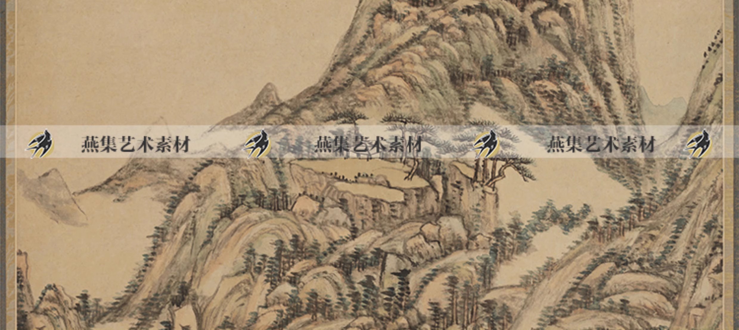图片[5]-121幅，清 王原祁绘画作品合集 摹古山水册辋川图西湖十景图高清图片素材-美肚杀分享