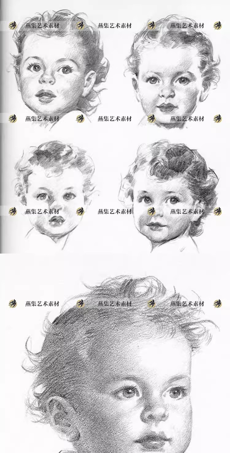 图片[6]-141幅，安德鲁 路米斯Andrew Loomis人物头像素描画法初学基础电子图素材-美肚杀分享