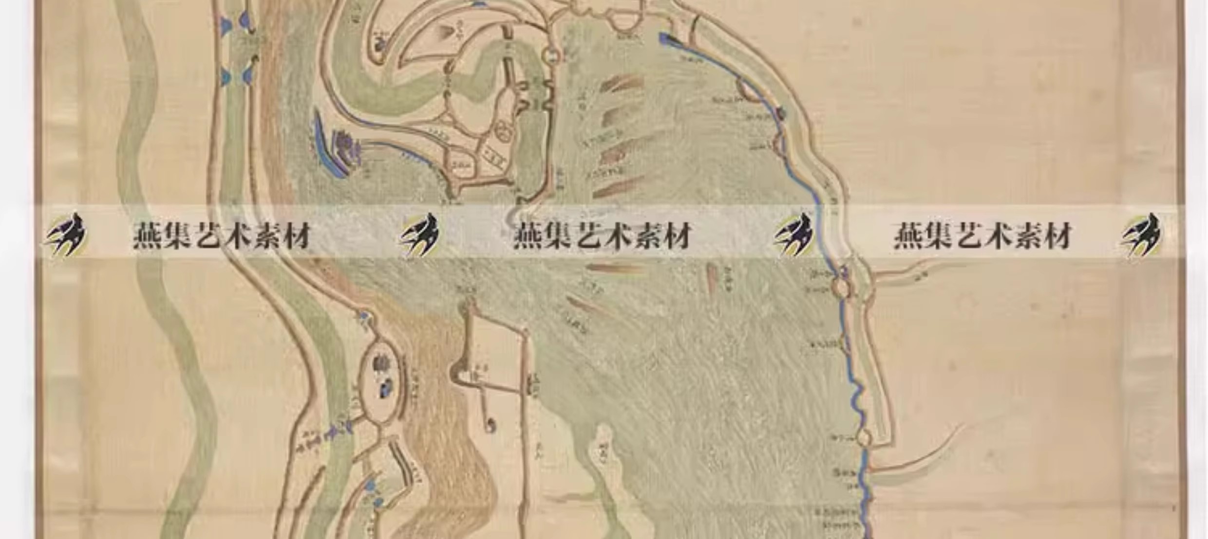 图片[5]-清代大运河地图古代老地域隋唐水路舆图参考资料高清电子图片素材-美肚杀分享