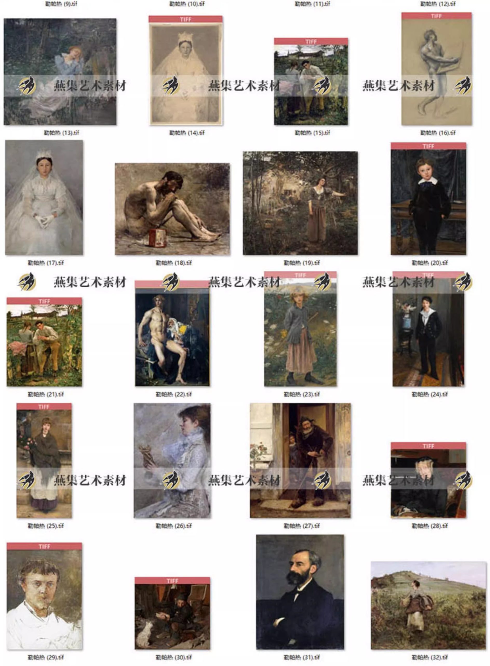 图片[6]-33幅，勒帕热Jules Bastien-Lepage油画合集人物风景静物画芯电子图素材-美肚杀分享