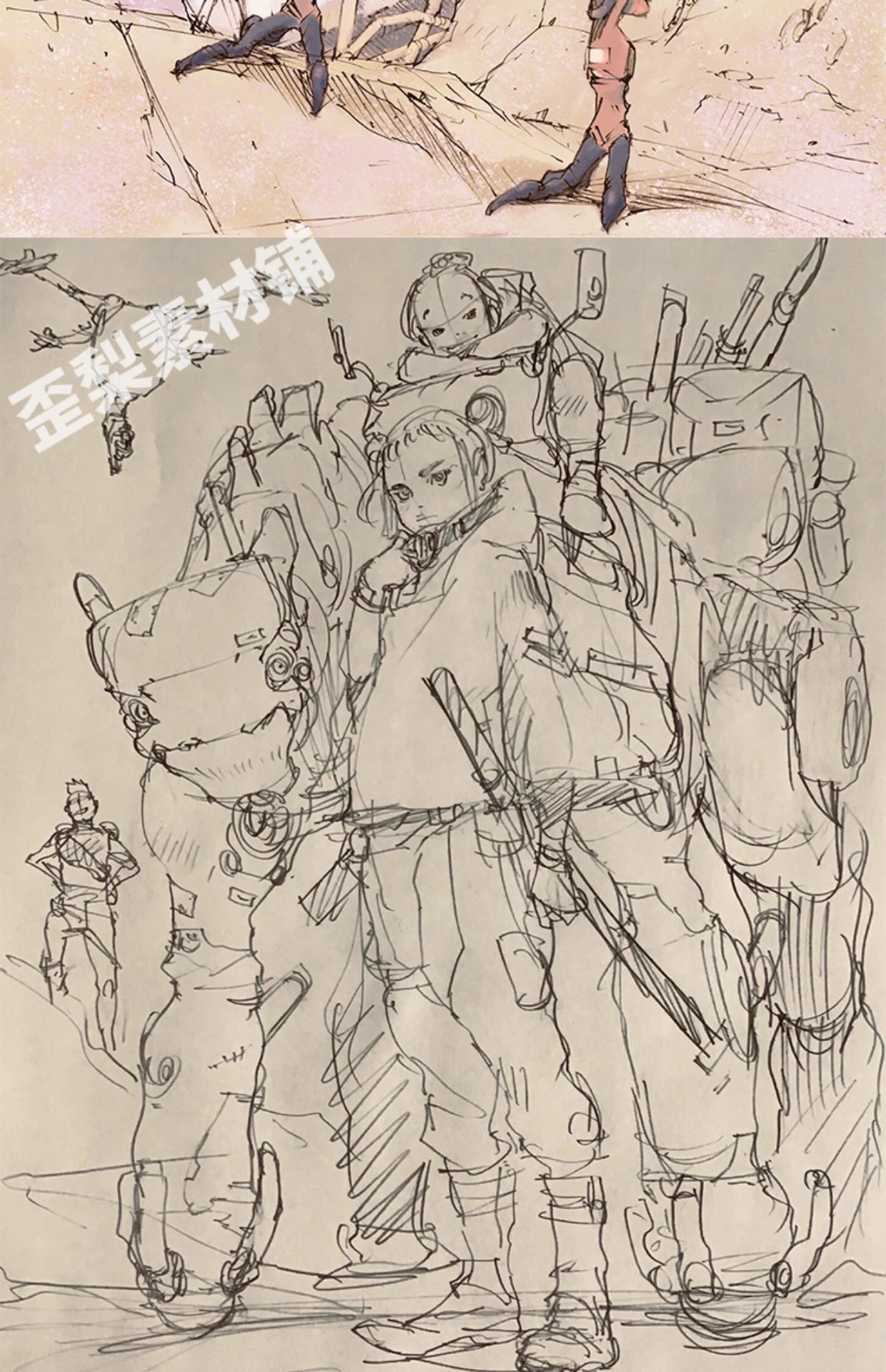 图片[5]-131张，线条大师 Akira Miyagawa绘画 插画线稿草稿等美术电子图片参考-美肚杀分享