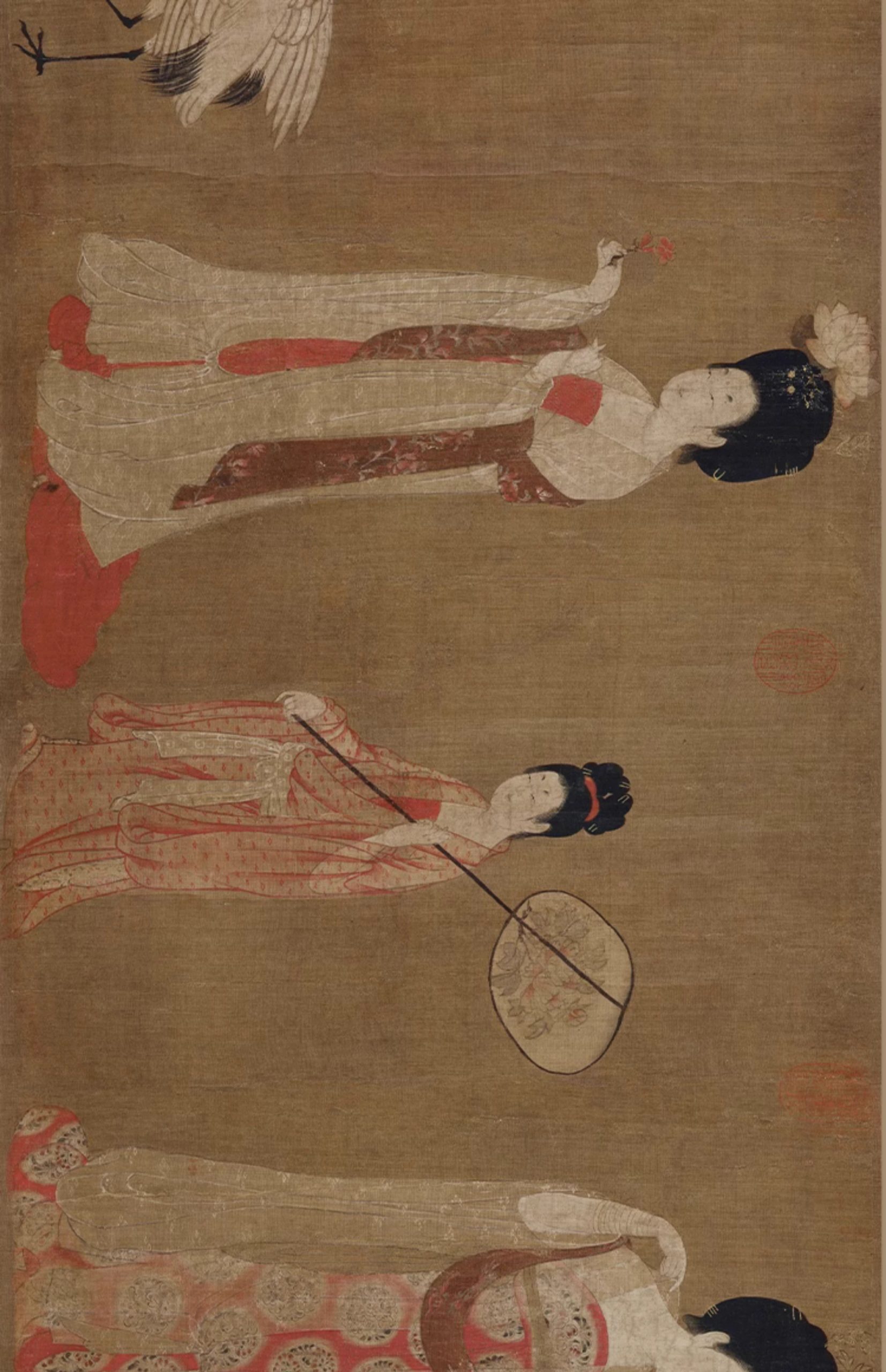 图片[5]-10幅，唐 周昉绘画作品合集 挥扇仕女图簪花仕女图高清人物国画图片素材-美肚杀分享