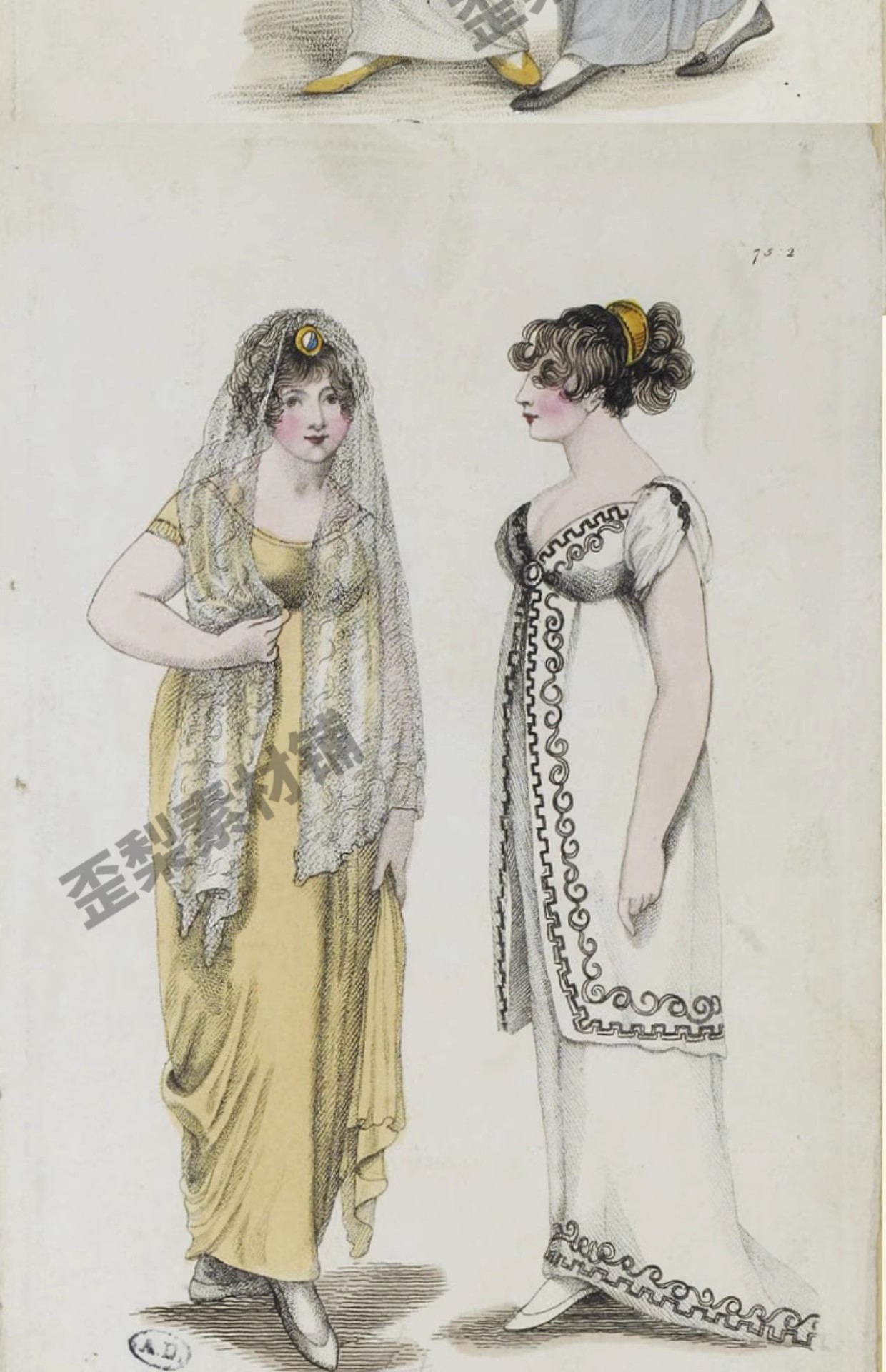 图片[5]-120幅，FashionPlates1804-1805欧美时装手账电子版图片素材junk journal-美肚杀分享