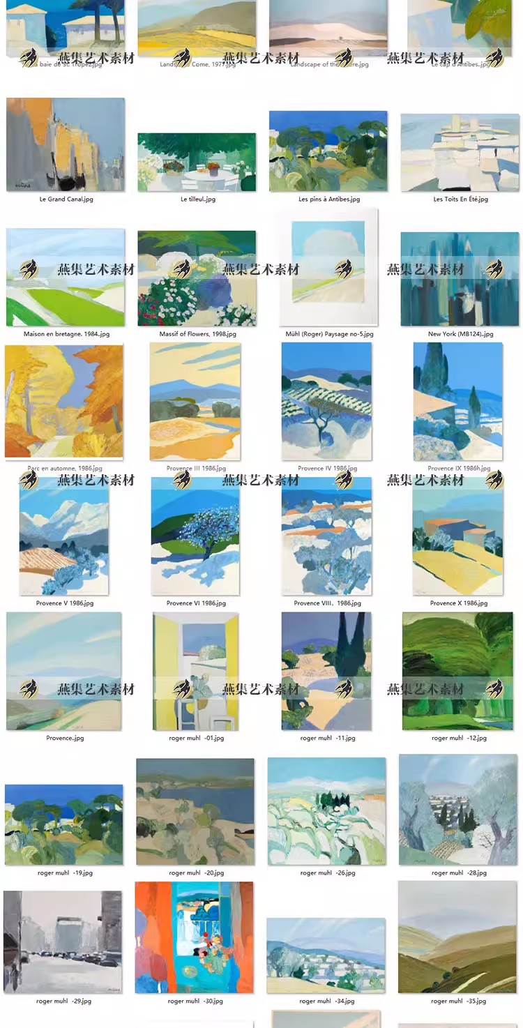 图片[6]-175幅，罗杰 穆尔Roger Muhl 油画作品图集法国当代风景画芯大图临摹素材-美肚杀分享