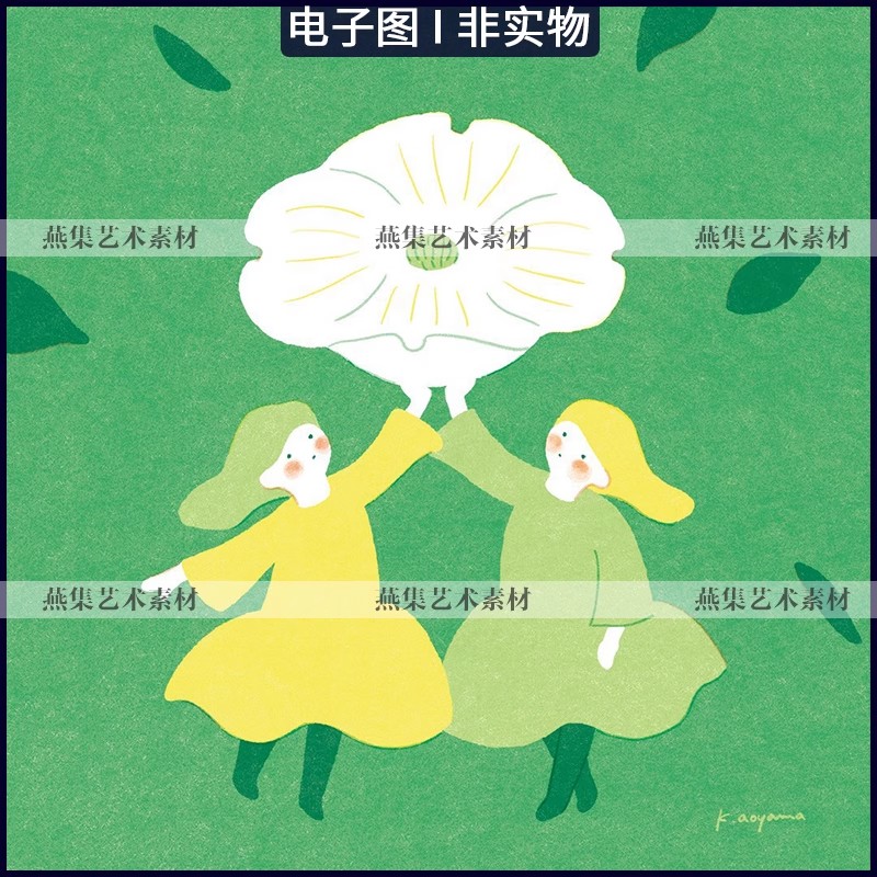图片[4]-132张，超萌可爱治愈系生命力清新童趣aoyama插画画集临摹电子图片素材-美肚杀分享
