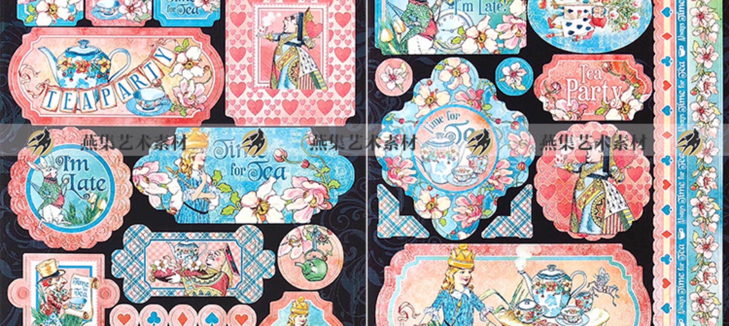 图片[5]-爱丽丝的下午茶主题素材Graphic45纸本Junk Journal手帐电子素材-美肚杀分享