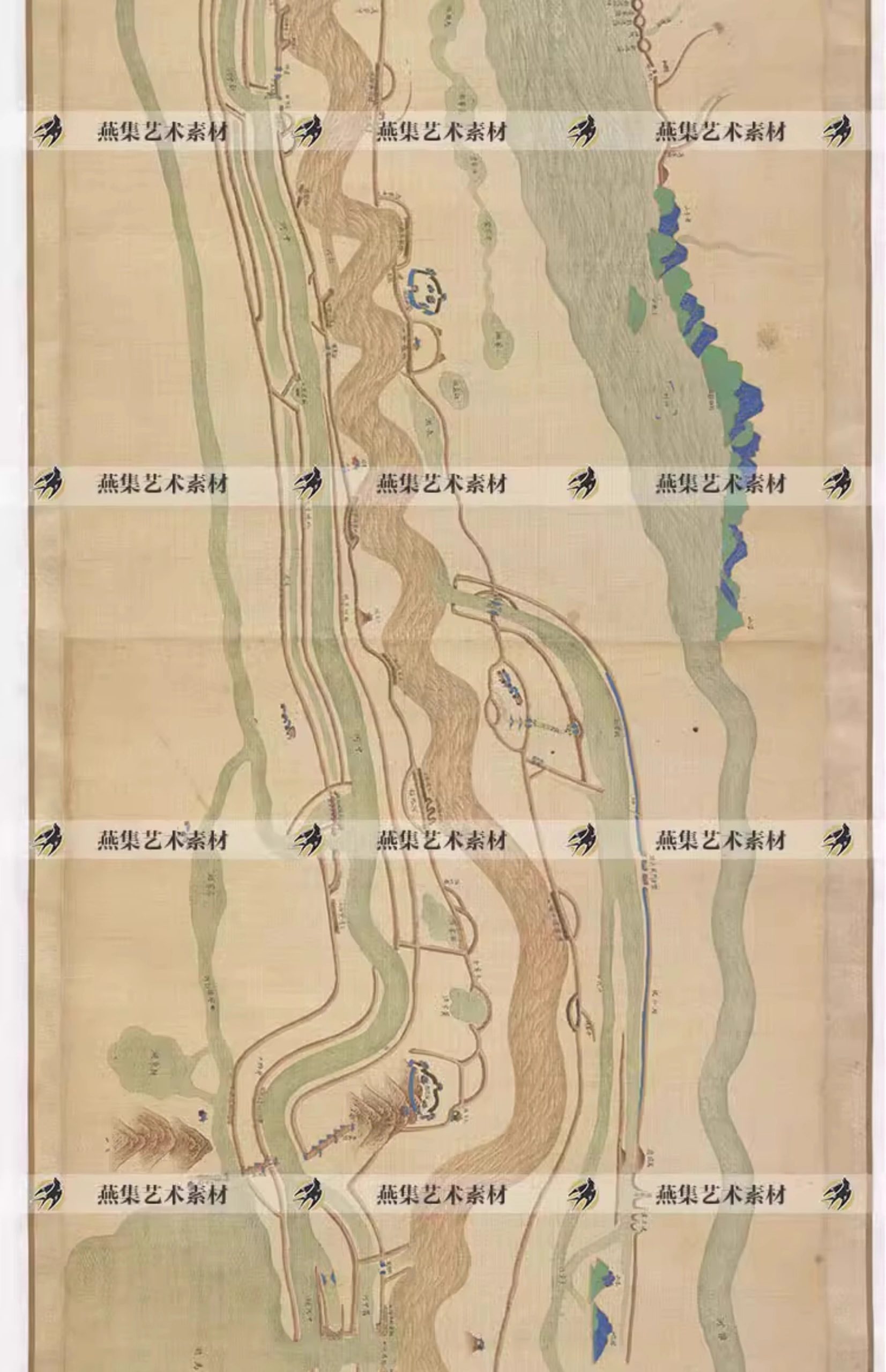 图片[6]-清代大运河地图古代老地域隋唐水路舆图参考资料高清电子图片素材-美肚杀分享