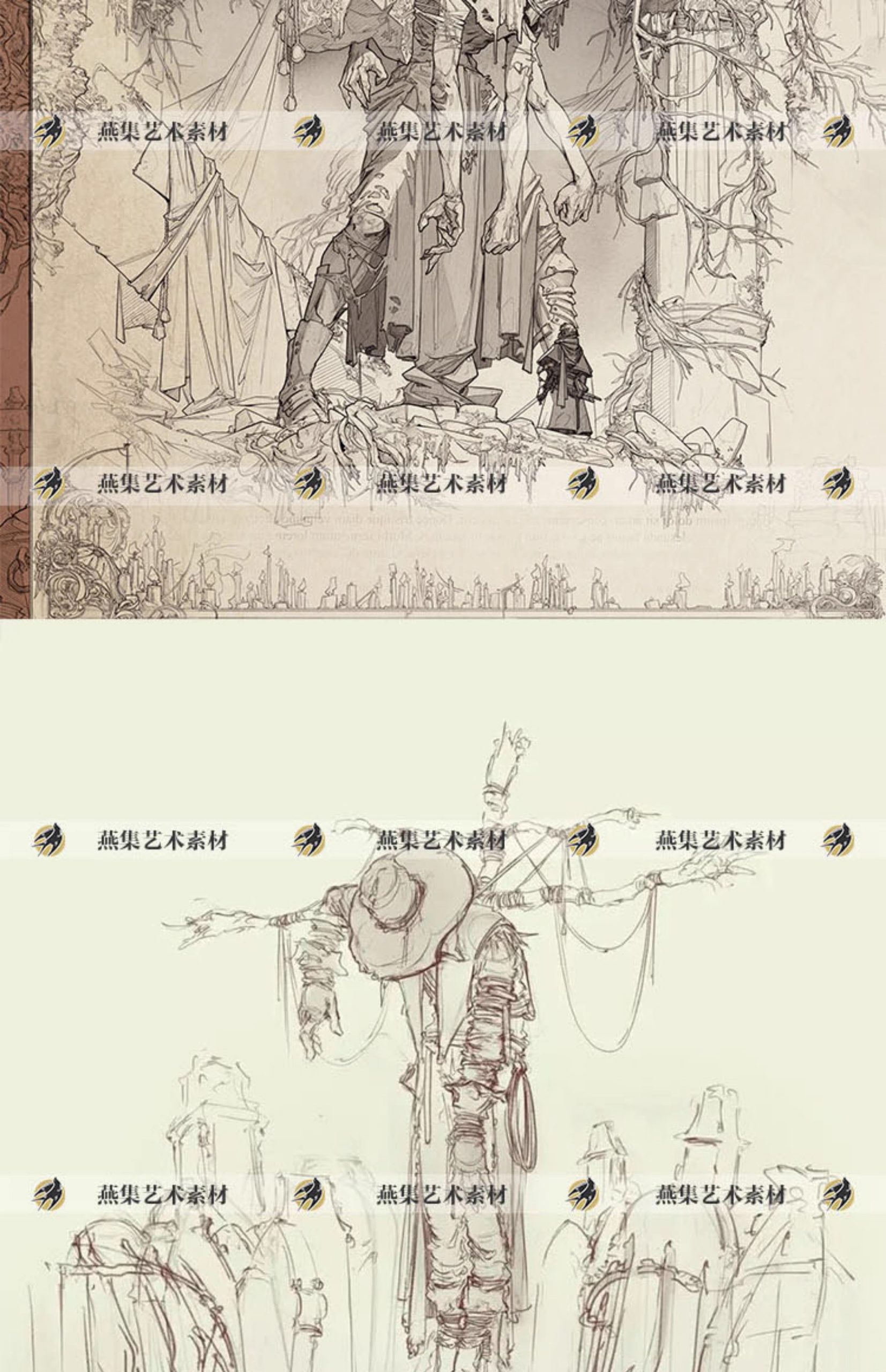 图片[6]-225幅，Timofey Stepanov线稿手绘上色流程图原画 PS绘画笔刷psd高清素材-美肚杀分享