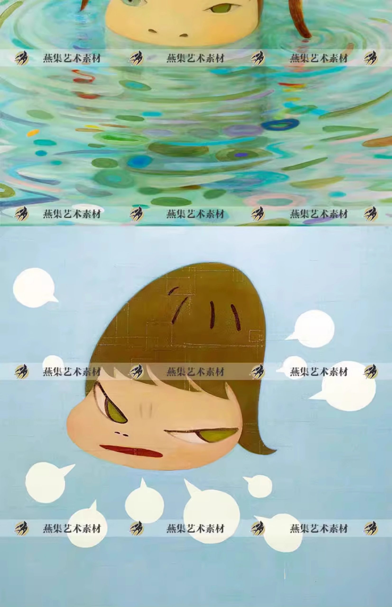 图片[6]-594张，奈良美智绘画集梦游娃娃日本插画卡通画芯高清素材电子版画册图库-美肚杀分享