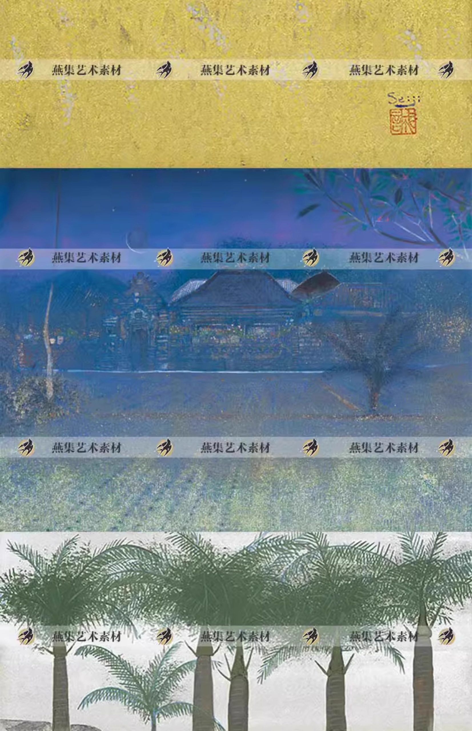 图片[6]-177幅，吉村诚司岩彩画集 日本和风唯美梦幻风景静物插画电子图片素材-美肚杀分享