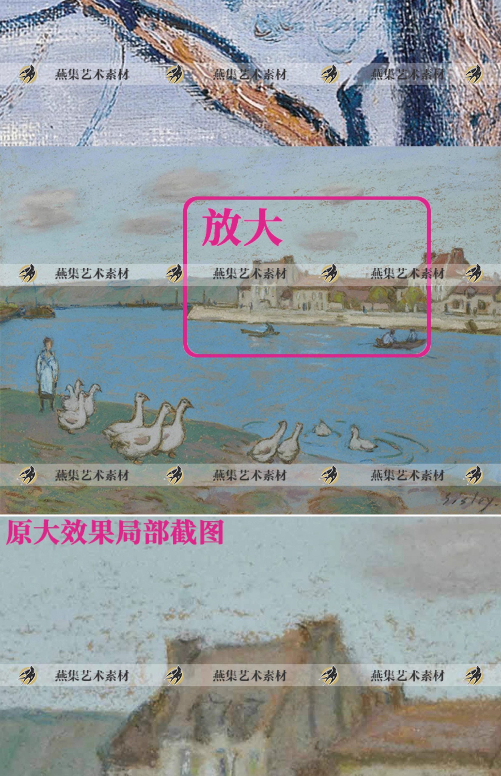 图片[6]-127幅，西斯莱油画作品高清图集 印象派风景绘画参考画册JPG大图画芯素材-美肚杀分享