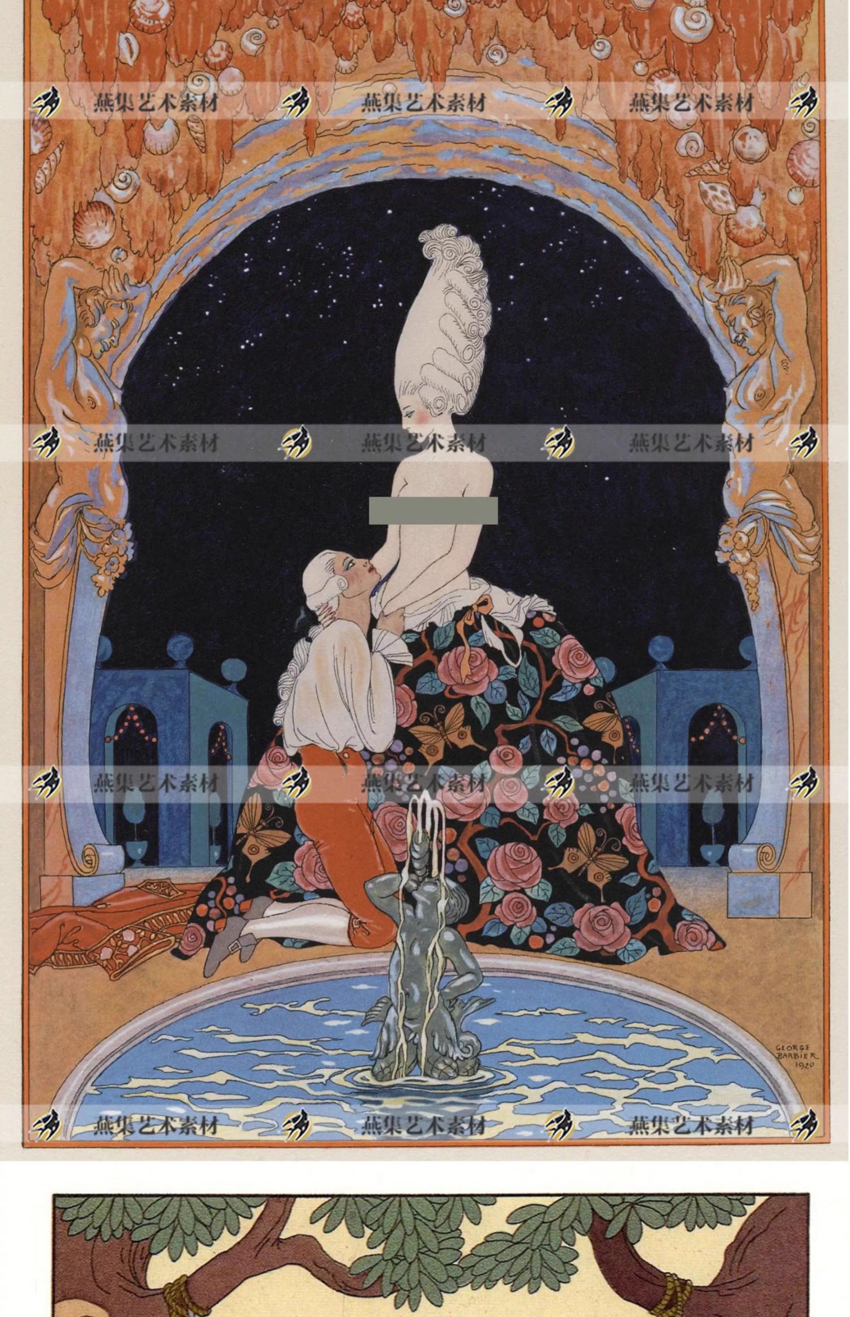 图片[8]-244幅，乔治巴比尔George Barbier法国装饰Art Deco艺术插画设计参考素材-美肚杀分享