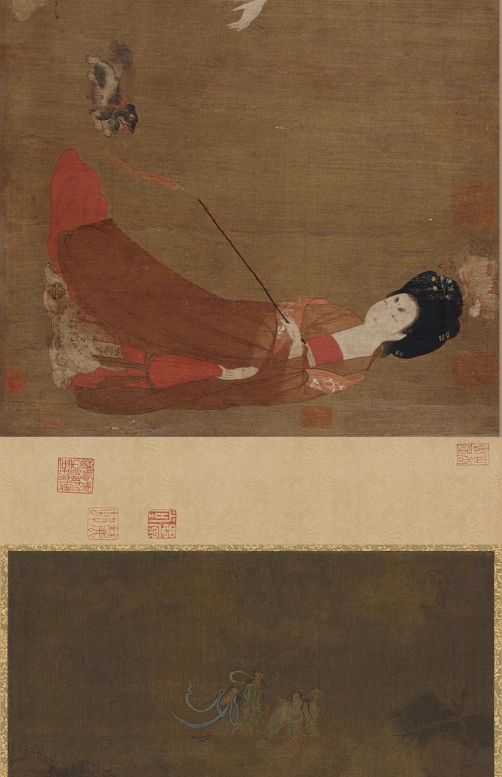 图片[7]-10幅，唐 周昉绘画作品合集 挥扇仕女图簪花仕女图高清人物国画图片素材-美肚杀分享