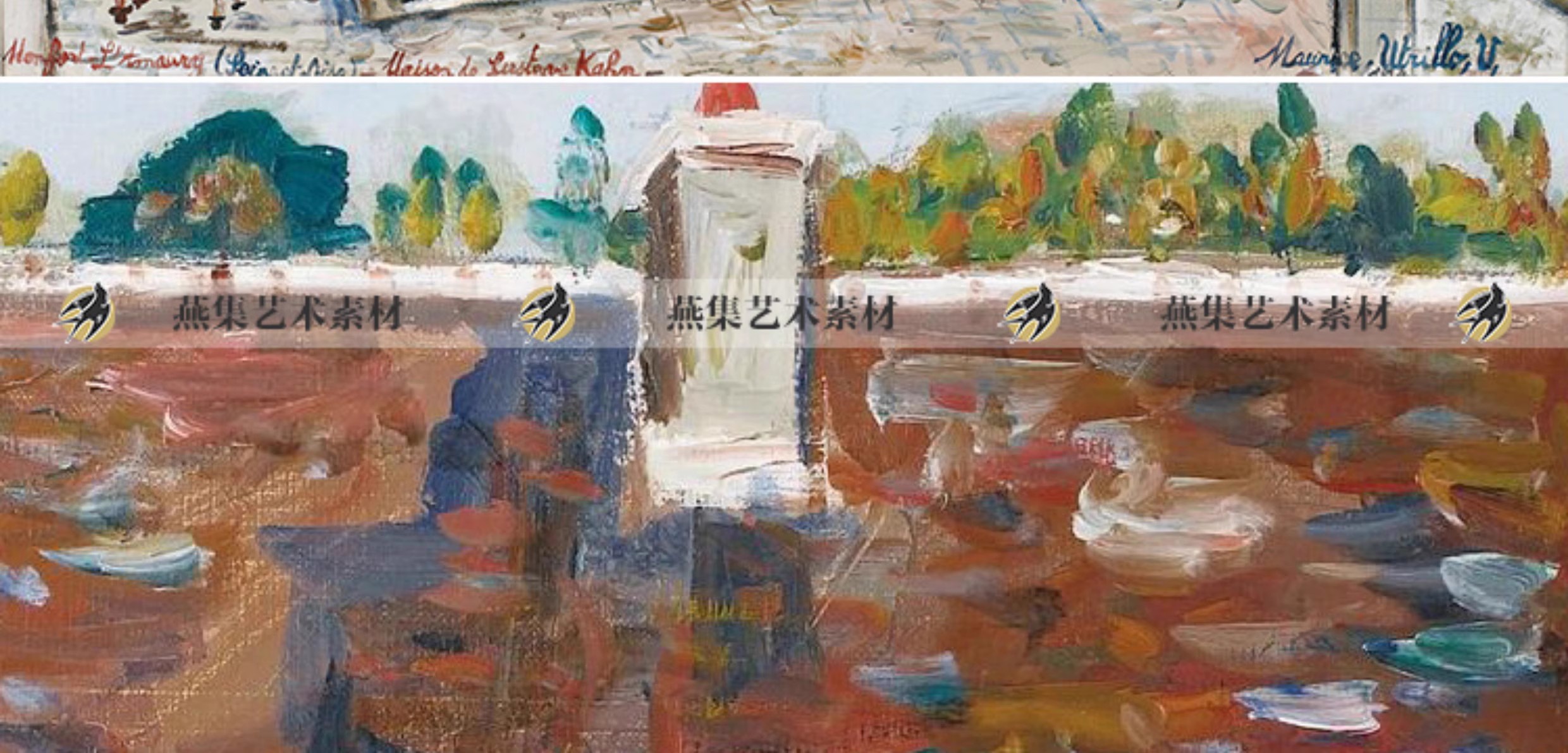 图片[7]-331幅，莫里斯郁特里罗Maurice Utrillo 尤特里罗油画建筑风景画临摹素材-美肚杀分享
