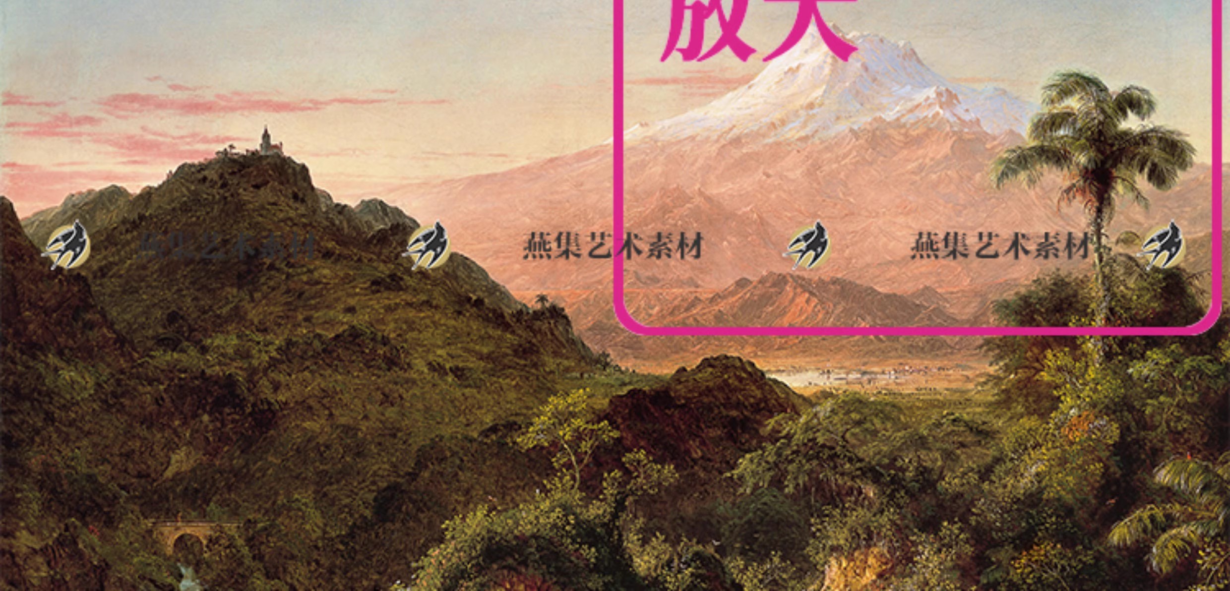图片[7]-115幅，弗雷德里克·埃德温·丘奇Edwin Church风景油画高清电子图片素材-美肚杀分享