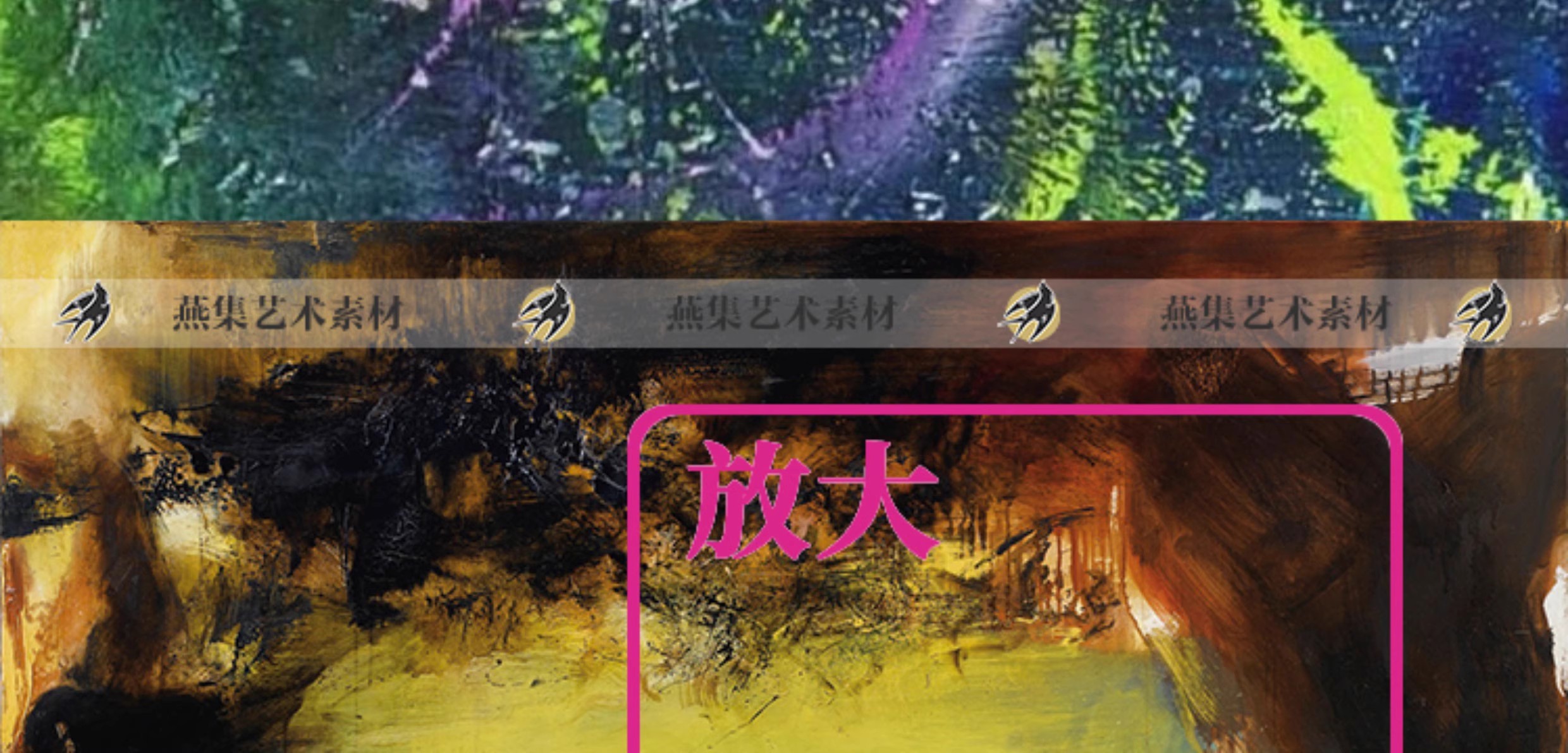 图片[7]-184幅，赵无极油画作品装饰画芯喷绘打印艺术抽象绘画参考教学临摹素材-美肚杀分享