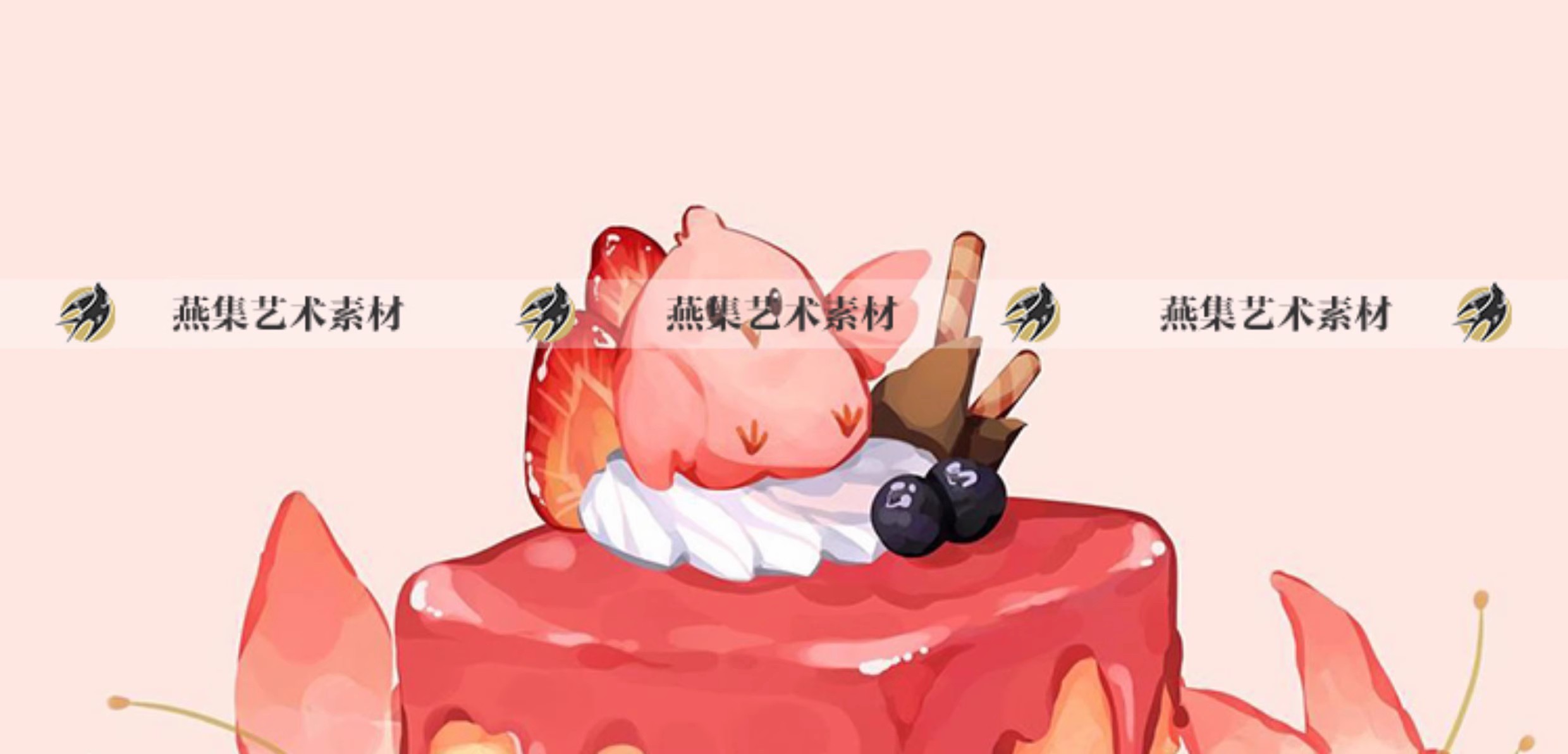 图片[7]-118幅，410水彩美食插画师mmumechii水彩插画美食寿司甜点菜品手绘素材-美肚杀分享