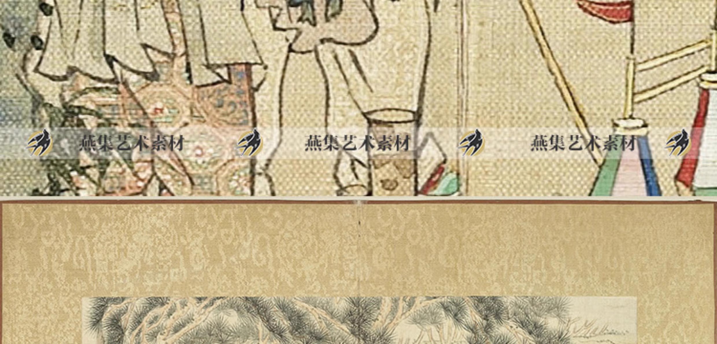 图片[7]-升平乐事图册12幅古代年节日宫廷画婴戏图工笔国画临摹高清图素材-美肚杀分享