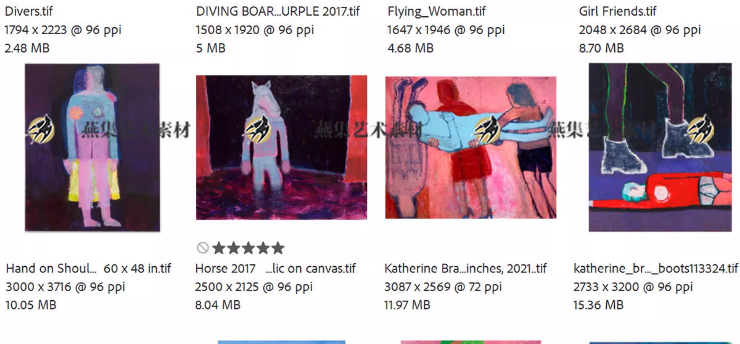 图片[9]-94幅，凯瑟琳布拉德福德Katherine Bradford抽象油画画芯参考电子图素材-美肚杀分享