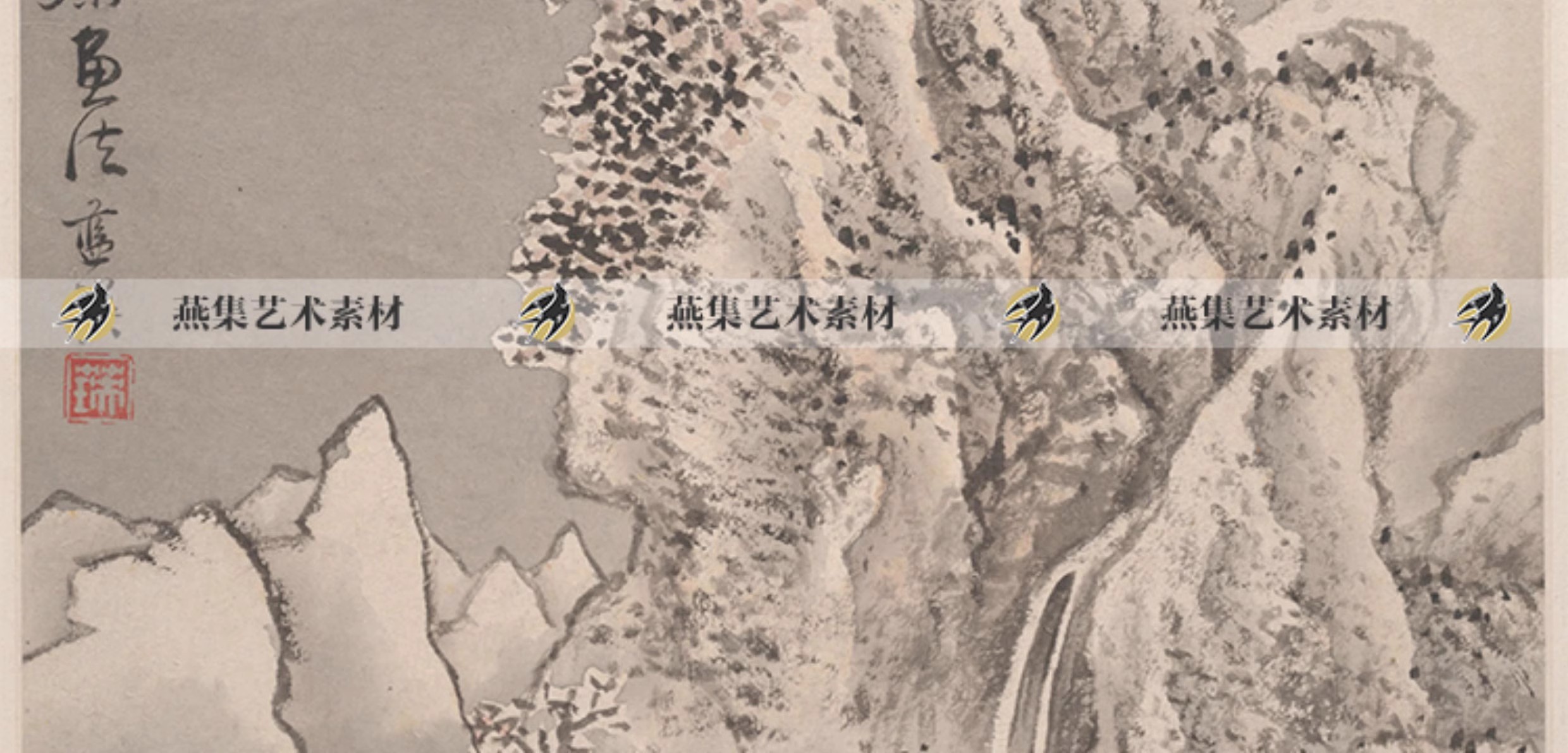 图片[7]-63幅，明 蓝瑛绘画作品合集 白云红树图澄观图松萝晚翠图高清图片素材-美肚杀分享