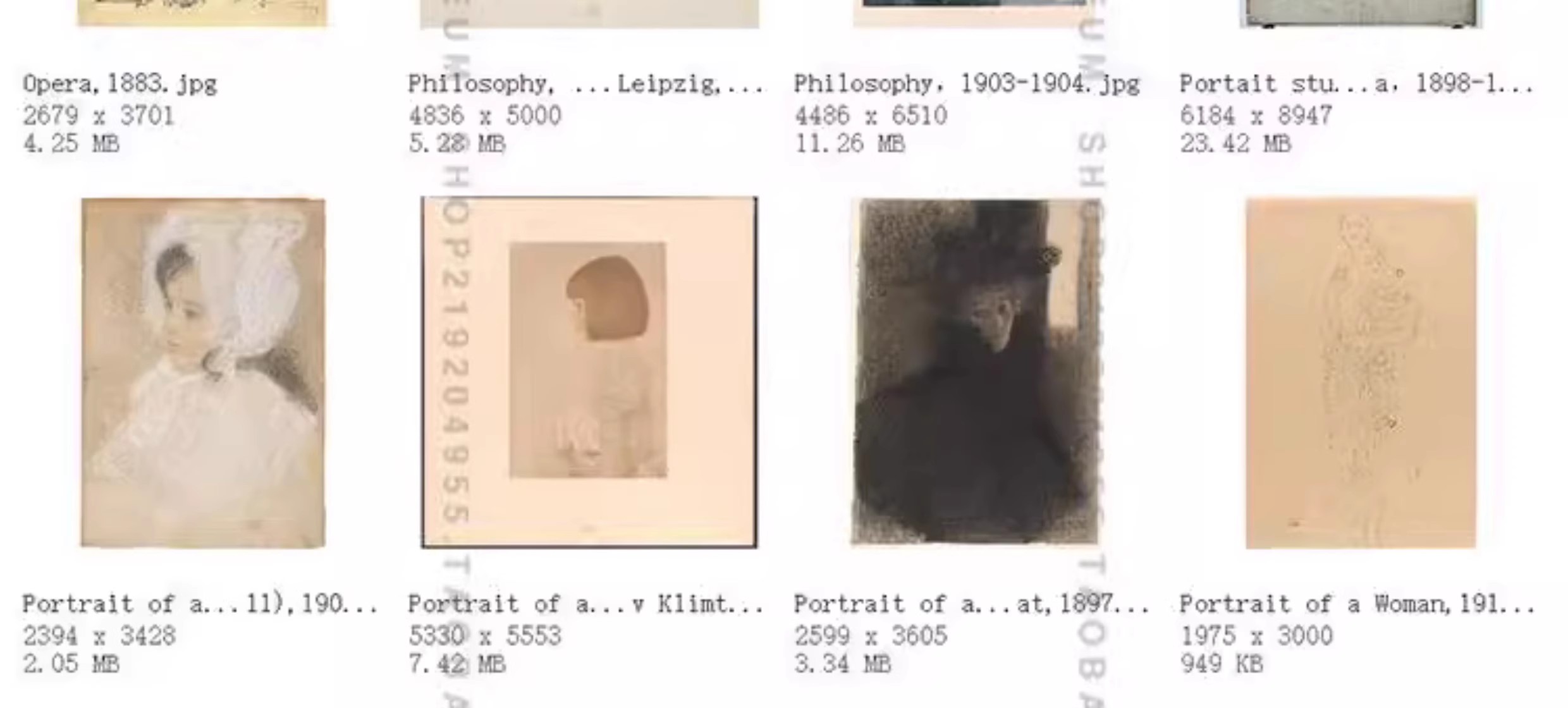 图片[7]-135幅，克里姆特Gustav Klimt 高清素描速写电子版绘画临摹参考资料素材-美肚杀分享