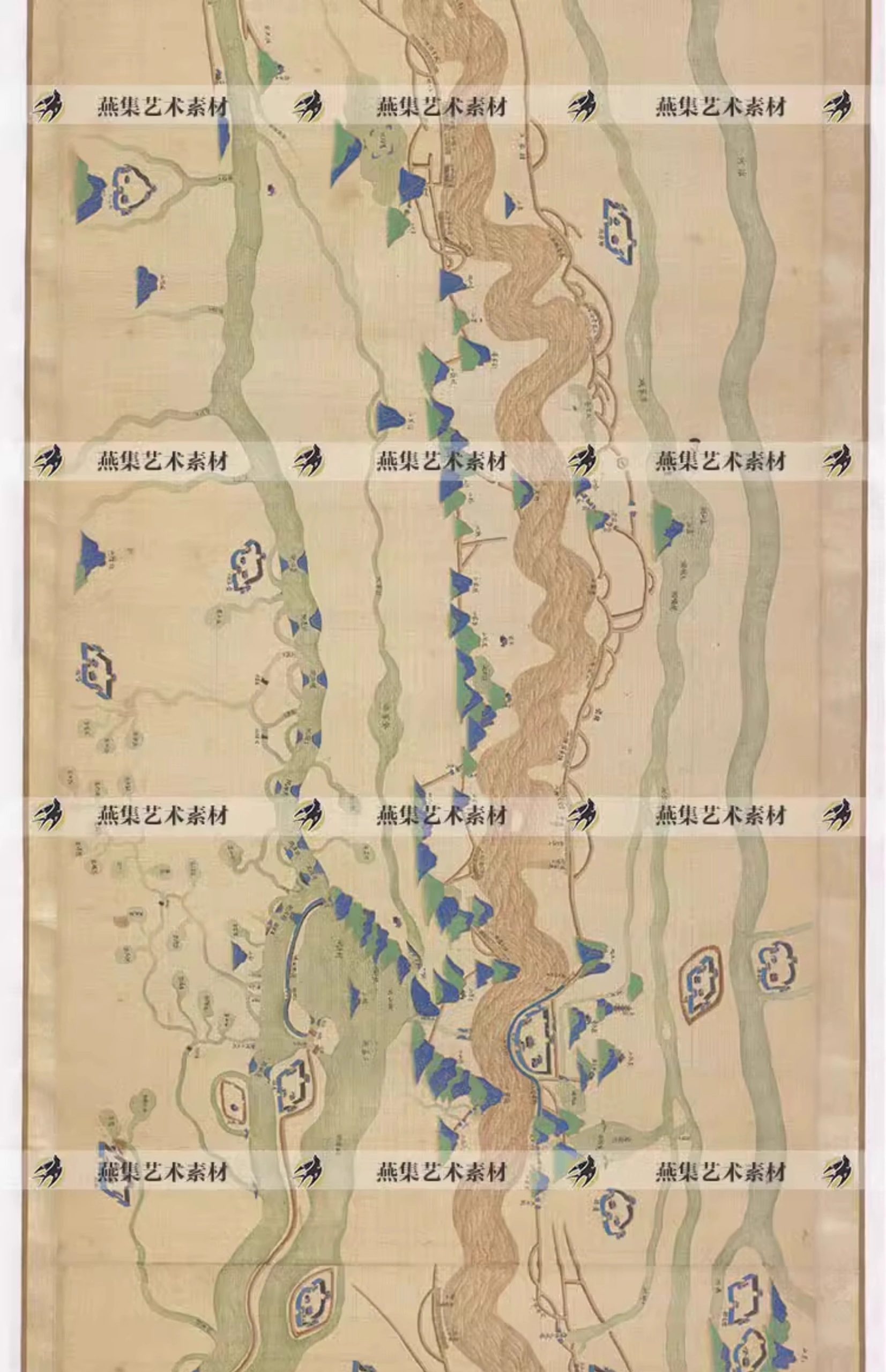 图片[8]-清代大运河地图古代老地域隋唐水路舆图参考资料高清电子图片素材-美肚杀分享