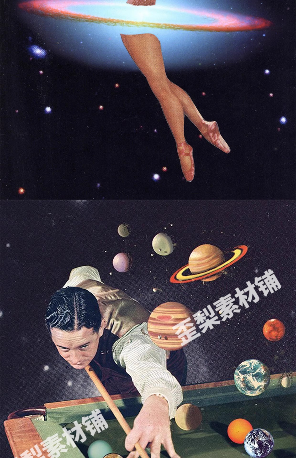 图片[6]-255幅，乔韦伯 Joe Webb 英国超现实主义拼贴画大师作品集插画图片素材-美肚杀分享