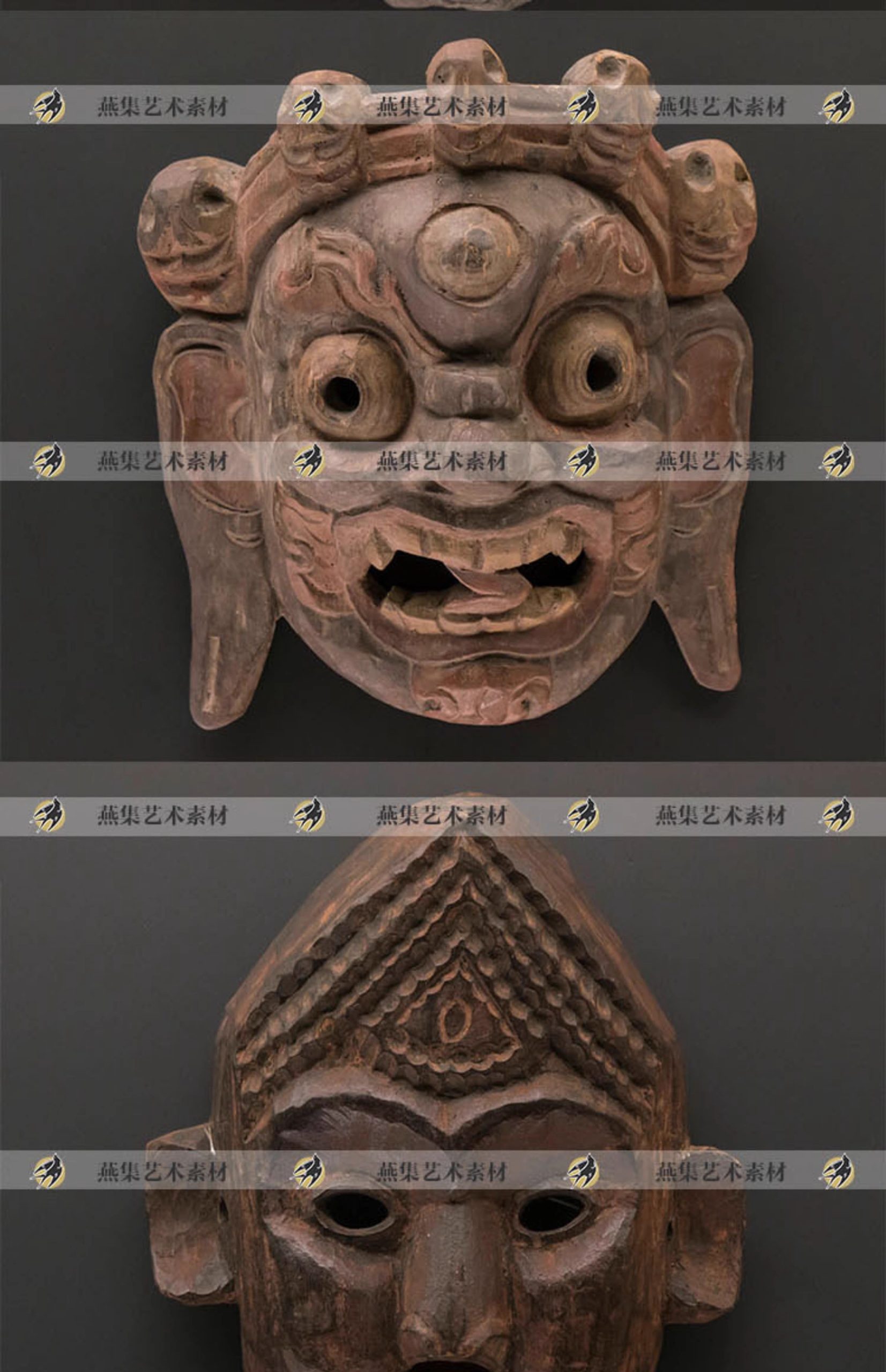图片[8]-130幅，藏族傩戏中国传统少数民族民间民俗傩祭藏戏祭祀面具参考高清素材-美肚杀分享