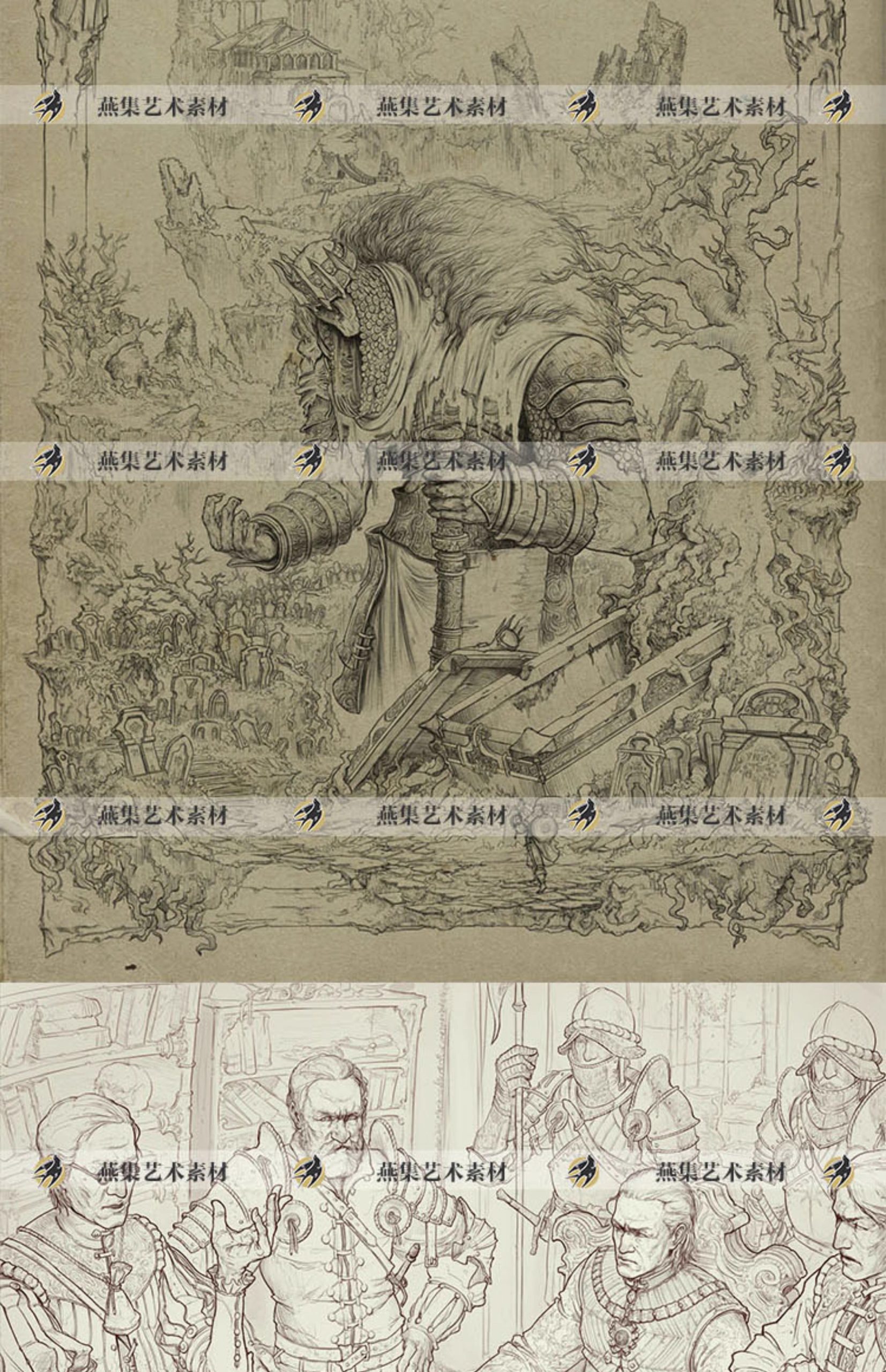 图片[8]-225幅，Timofey Stepanov线稿手绘上色流程图原画 PS绘画笔刷psd高清素材-美肚杀分享