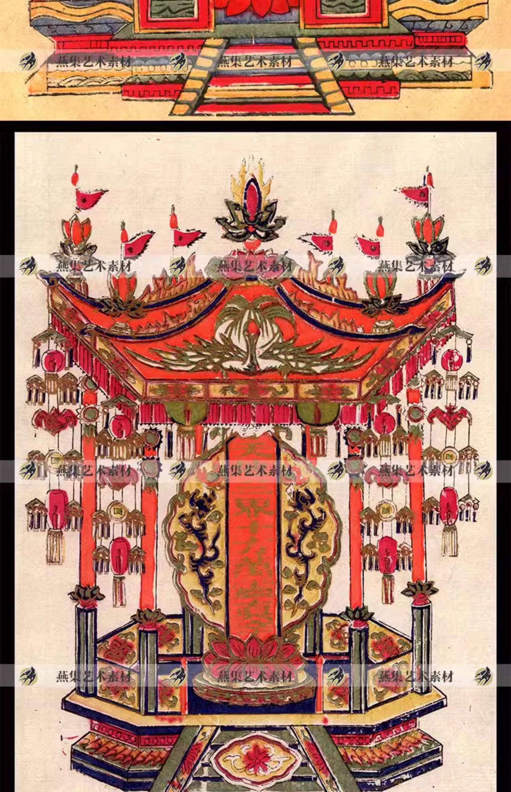 图片[8]-864幅，中国民间诸神仙版画传统民俗年画纸马线稿绘画设计图参考图片素材-美肚杀分享