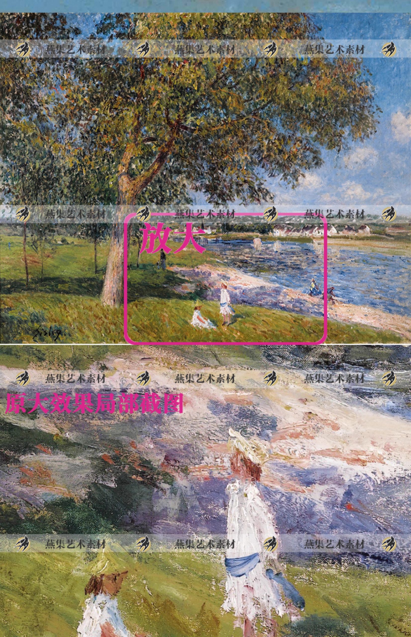 图片[8]-127幅，西斯莱油画作品高清图集 印象派风景绘画参考画册JPG大图画芯素材-美肚杀分享