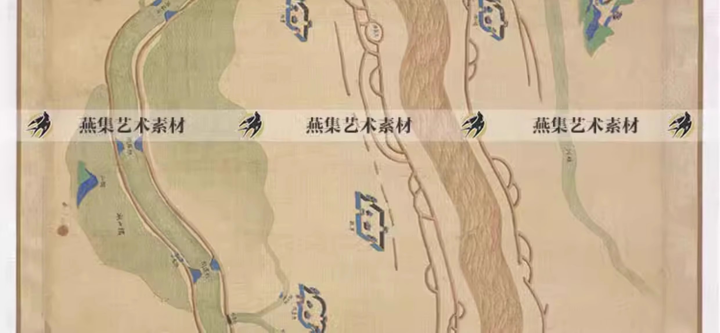 图片[9]-清代大运河地图古代老地域隋唐水路舆图参考资料高清电子图片素材-美肚杀分享